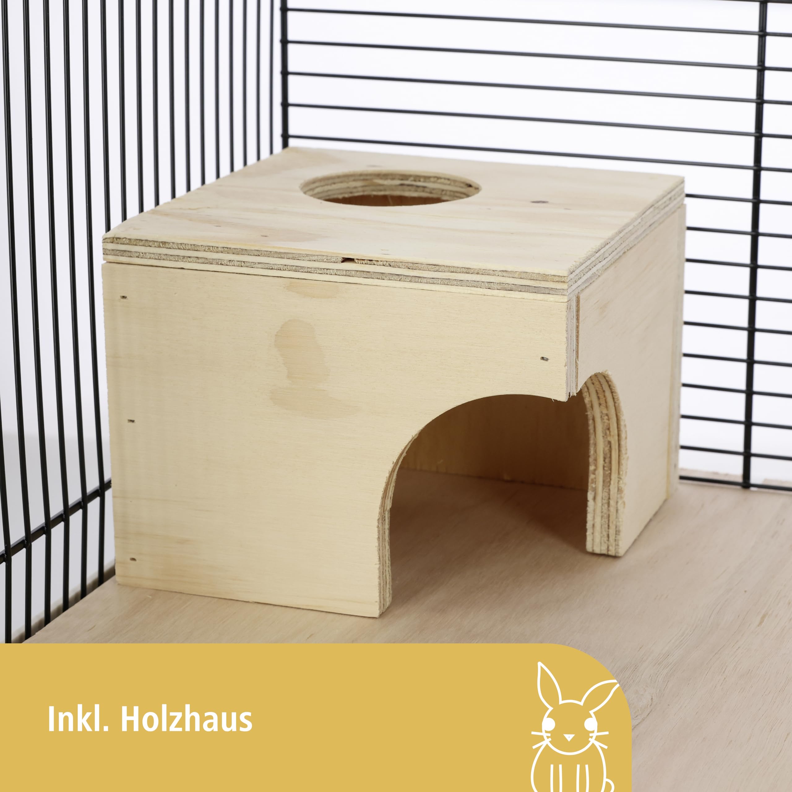 Kerbl 82722 Klatka dla małych zwierząt Gabbia chomik 102, 100 x 53 x 55 cm, beżowa