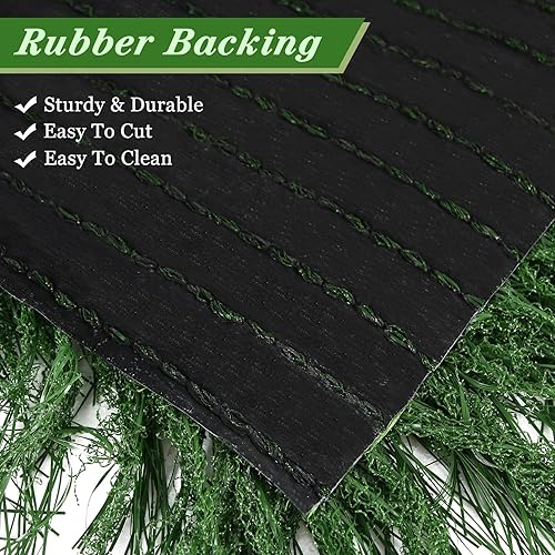 Miniatura 8 de XLX TURF Camino de mesa de hierba sintética de paja de 13 x 144 pulgadas, decoración de mesa de plantas artificiales verdes, fiestas, cumpleaños,