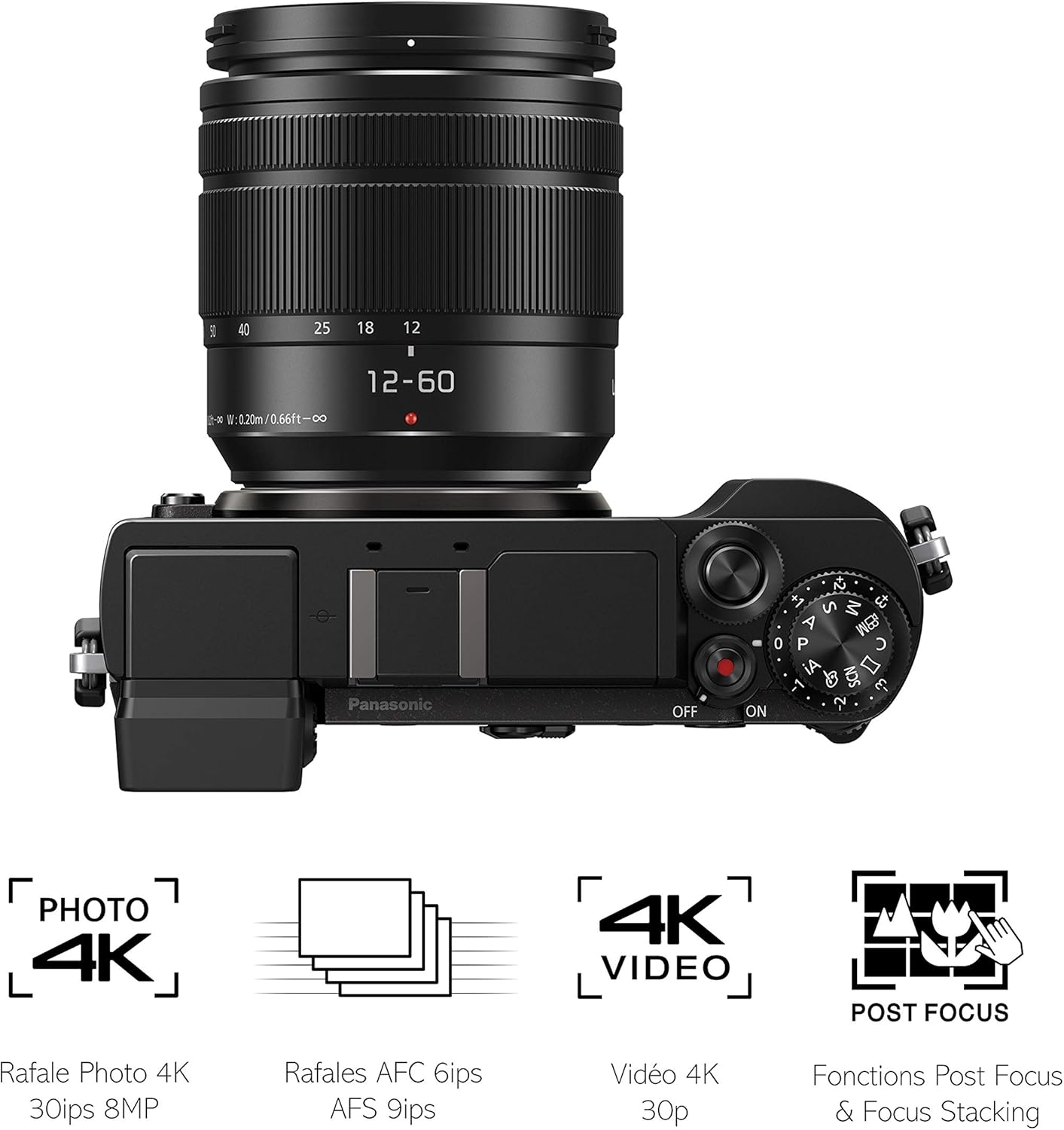 Panasonic Lumix GX9M | Fotocamera ibrida compatta + lente Lumix 12-60mm (sensore 4/3 20MP, doppio stab., mirino inclinabile, schermo inclinato. tact., AF DFD, Video 4K) Nero - Versione francese Panasonic Lumix GX9M | Fotocamera ibrida compatta + lente Lumix 12-60mm (sensore 4/3 20MP, doppio stab., mirino inclinabile, schermo inclinato. tact., AF DFD, Video 4K) Nero - Versione francese