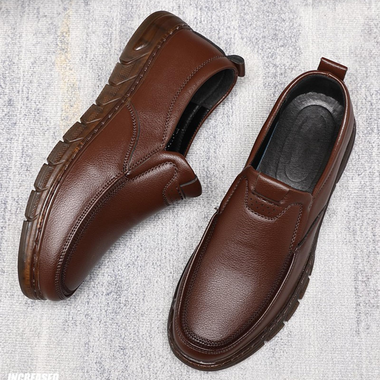 Mocassini da Uomo in Pelle con Punta Arrotondata Scarpe Eleganti | Casual antiscivolo Comode Leggero Passeggio Ufficio Festa Formali Oxford Sposa Business