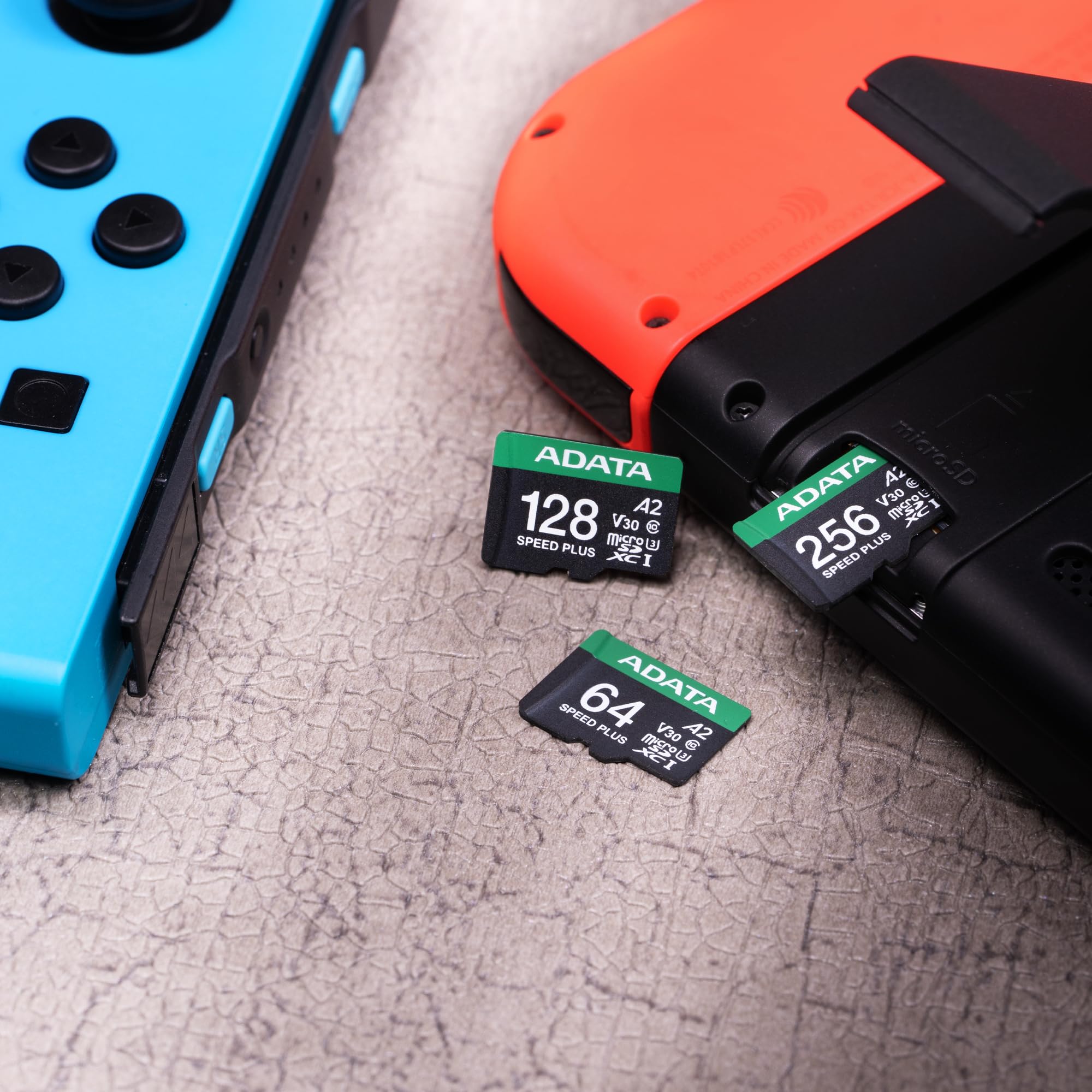 ADATA Scheda di memoria Speed Plus MicroSDXC UHS-I U3 Classe 10 256 GB con adattatore, nero e verde