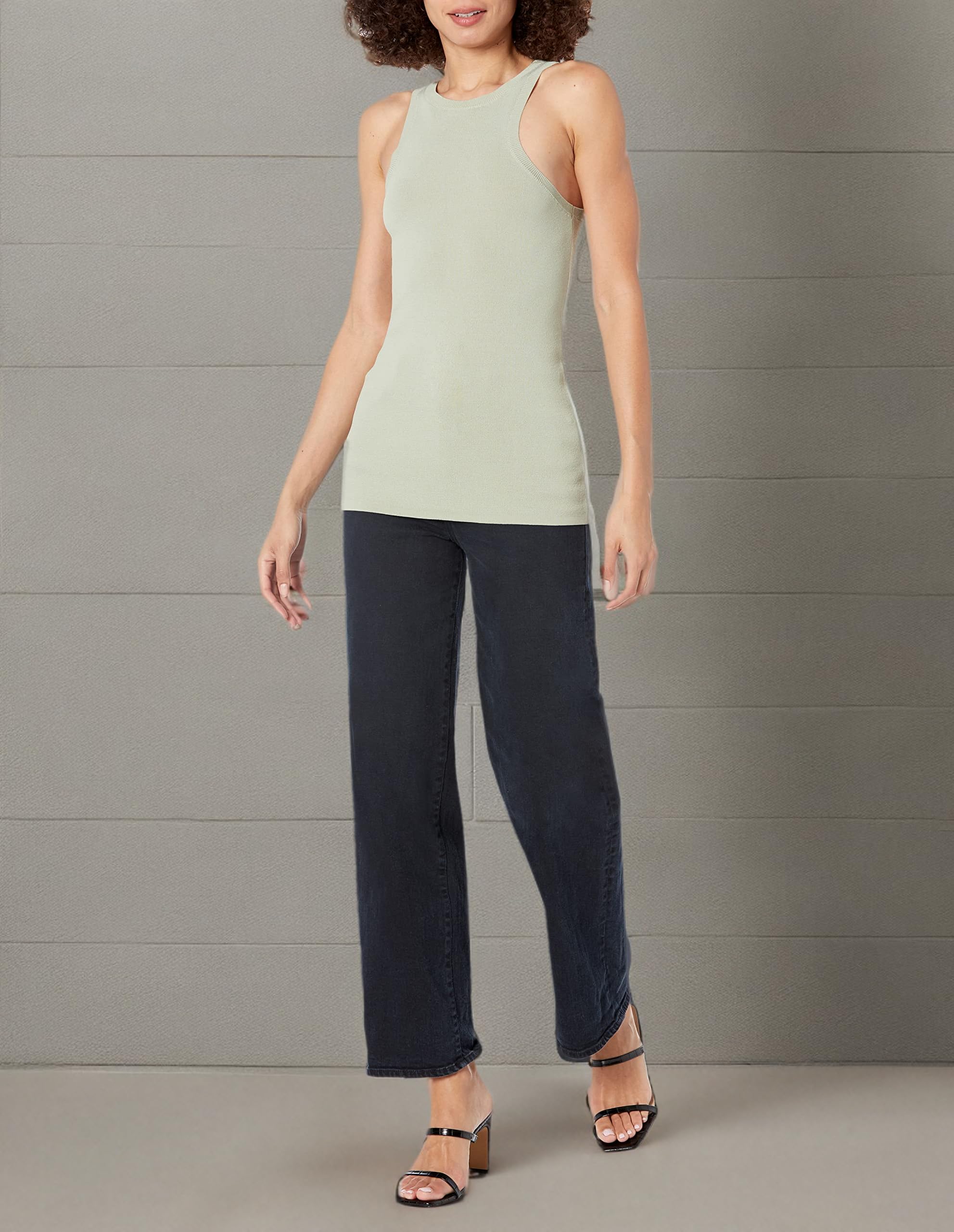 The Drop Women's @Lucyswhims Fitted Cutaway Racer Tank Sweater