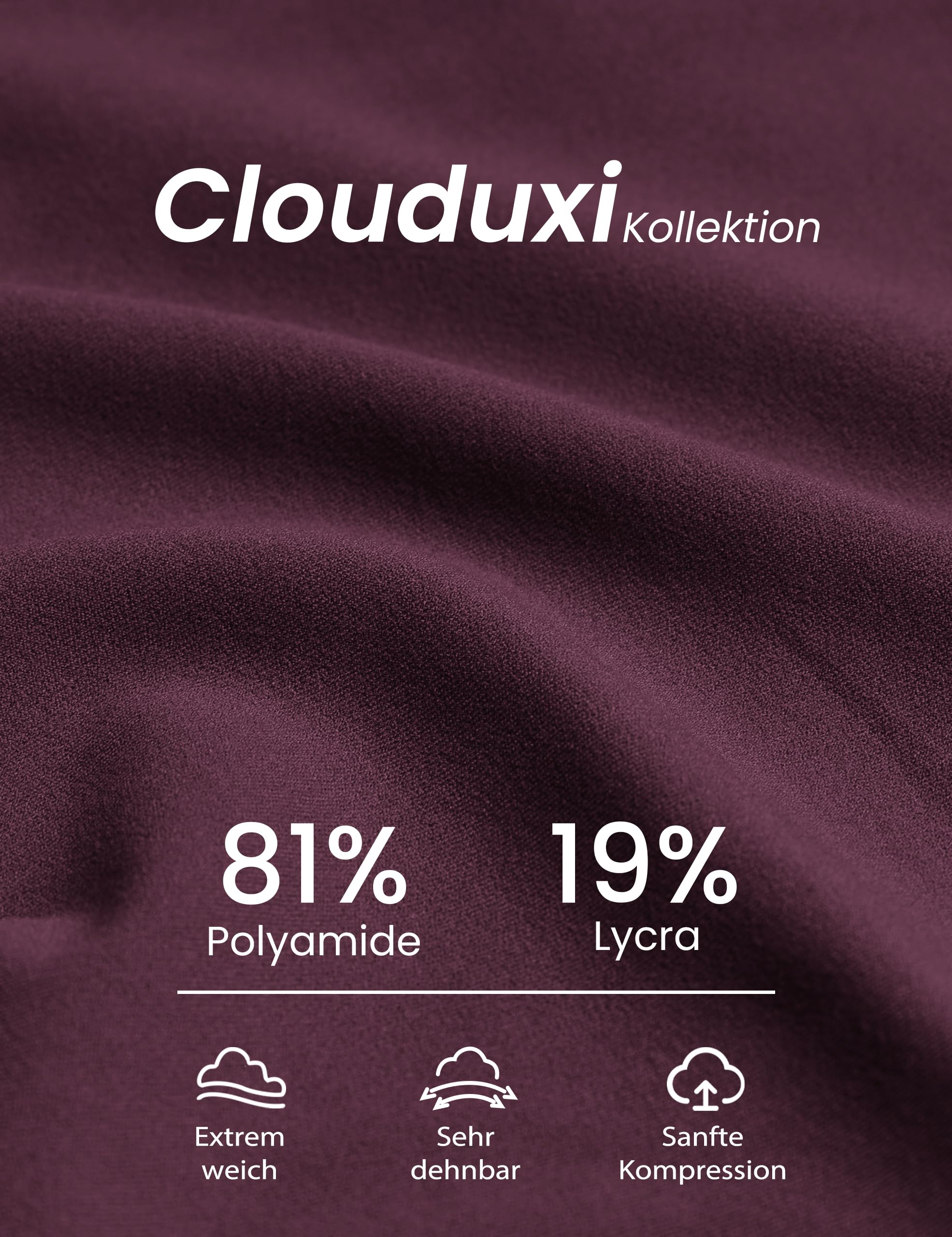 BAYDI Clouduxi Legging de grossesse avec poches - 64 cm - Taille haute - Opaque