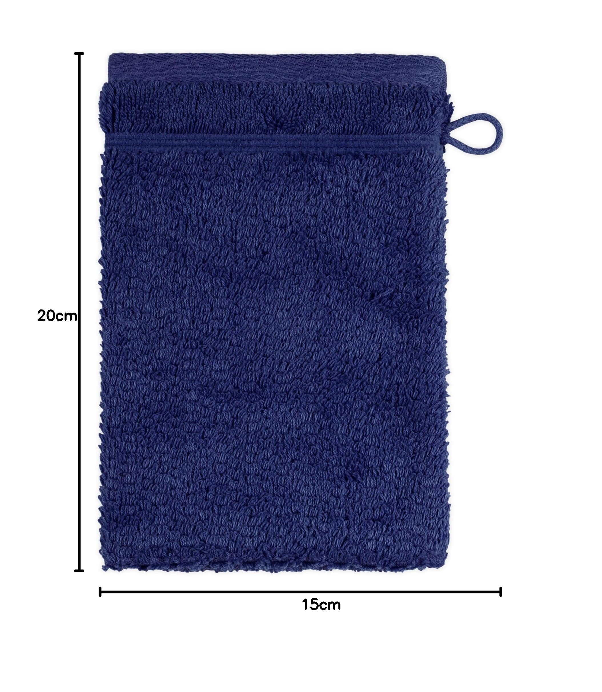 Frottana Pearl - Manopla de baño (15 x 20 cm, 100% algodón), Color Azul