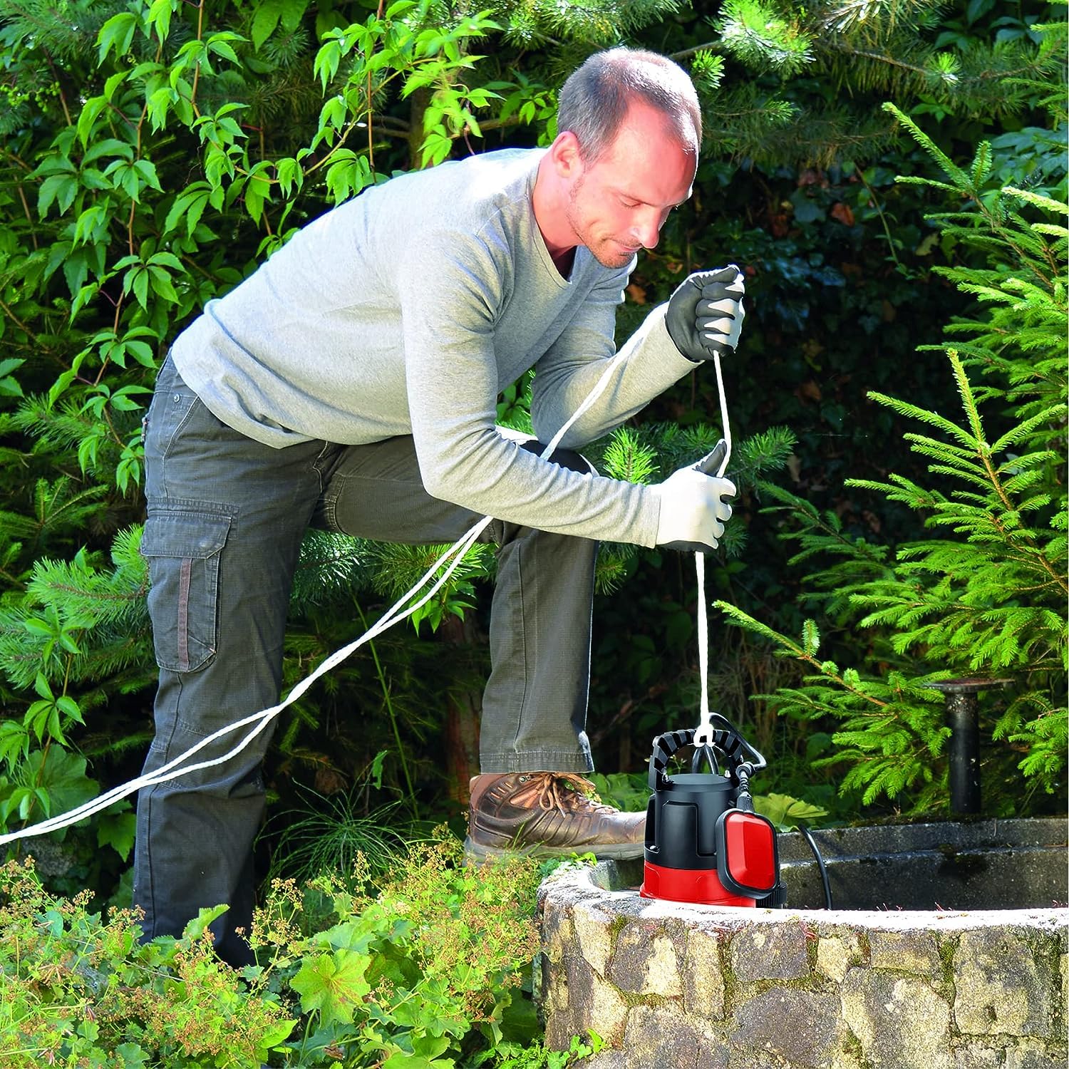 Einhell GC-DP 7835 Pompa acque scure (780 W, portata max 15700 L/h, prevalenza 8 m, immersione max 7 m, corpi estranei fino a 35 mm)