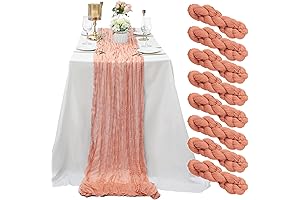 Peachy Elegance: Peach Cheesecloth Table Runner for Enchanting Occasions