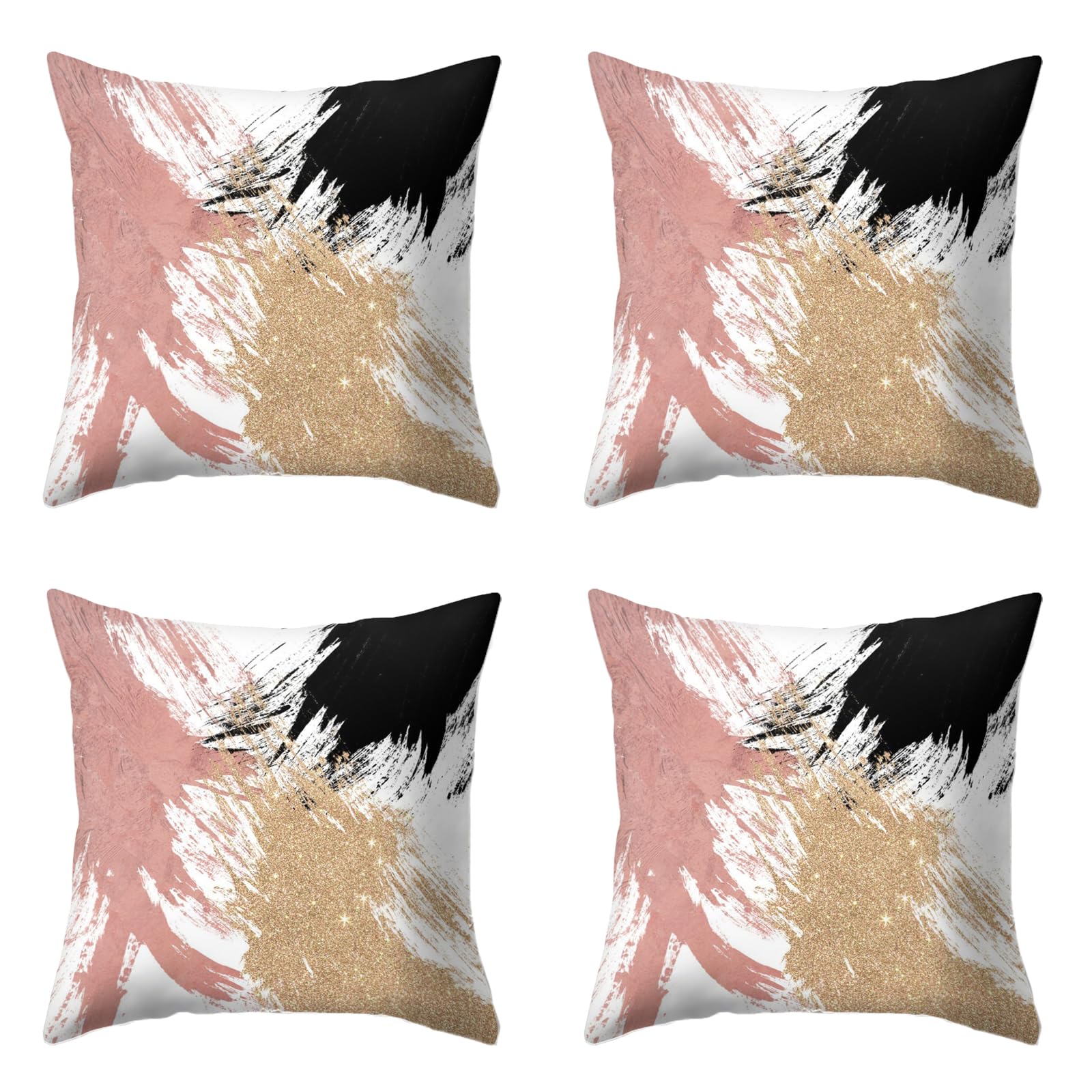 Edtech Couch Pillow Covers Set of 4 Decorative Square Throw Pillows Cove 45x45 cm Edtech Cushion Covers Modern Pillowcases for Sofa Bedroom Living Room Car Home Bed Chair （Style 28）