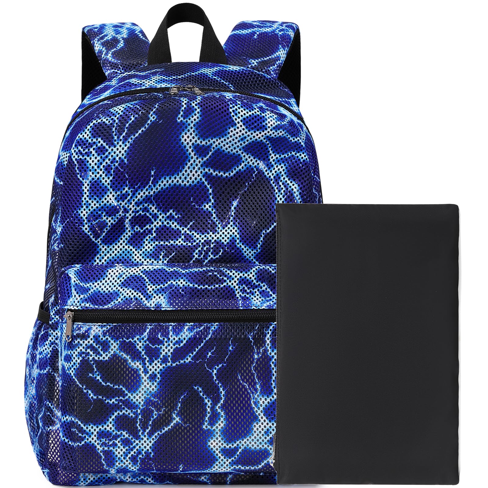 Mochila para niños con correa para el pecho para la escuela, mochila de gran capacidad para niños con para jardín de infantes, primaria, preescolar, azul, (Thunder blue, Talla única