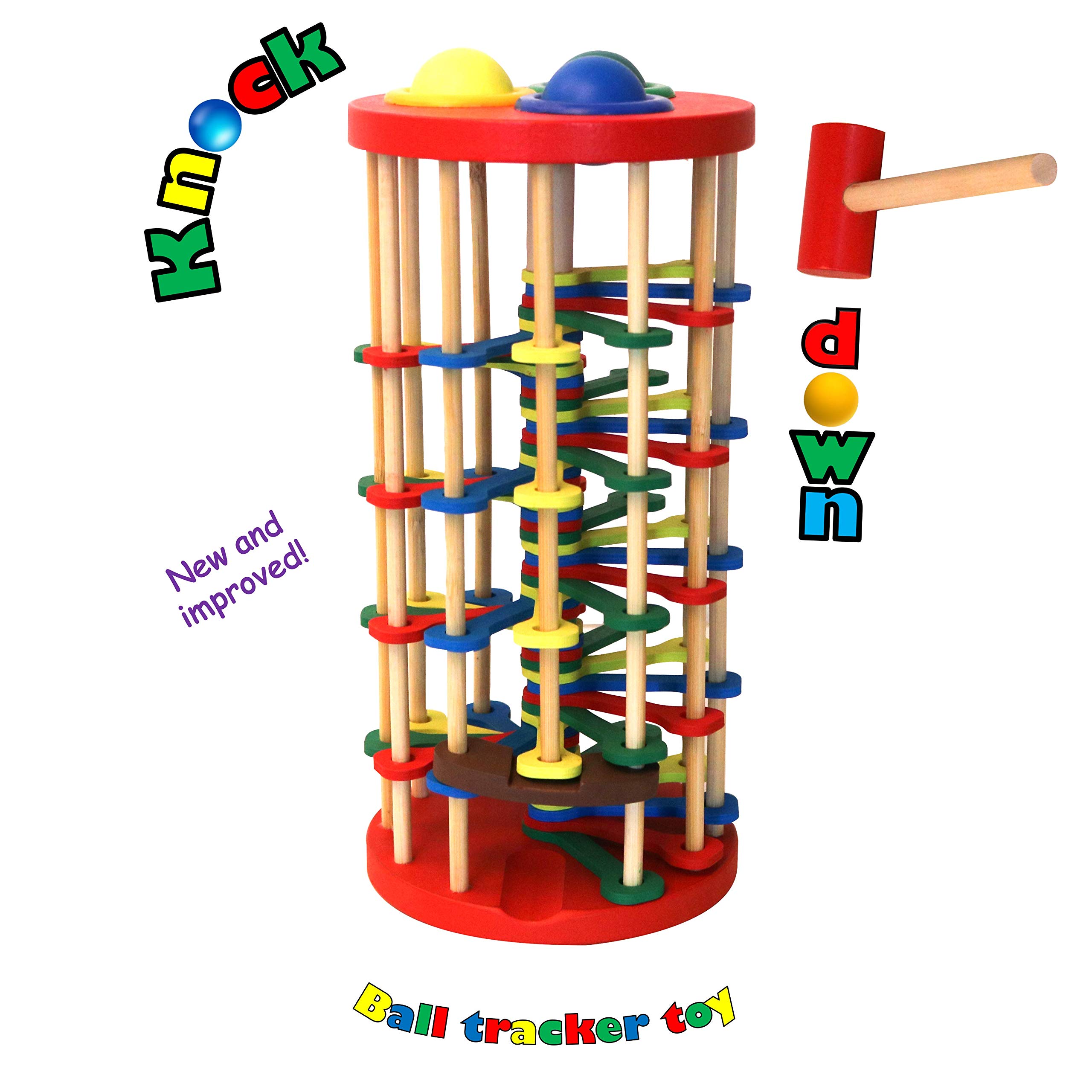 TOYSCOG Ball Drop Slide Hammer Bench | Pound and Tap Ball Toy for Kids