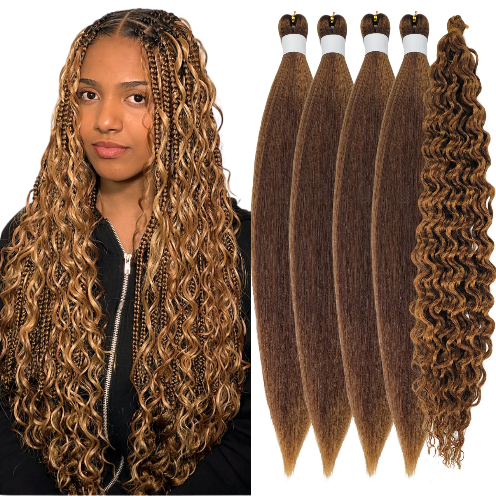 Honey Brown Boho Braiding Hair