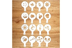 Nuwave Barista's 16-Piece Fresh Coffee Stencil Collection