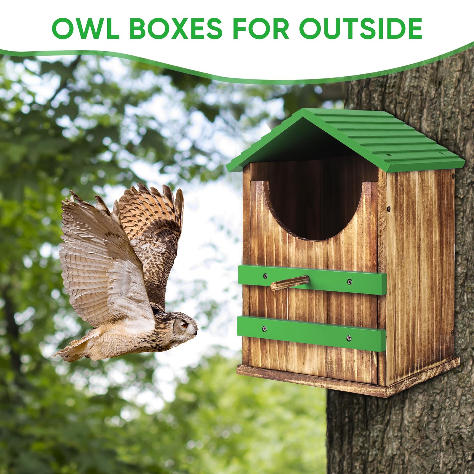 Vogelhaus Outdoor Eule Nistkasten Kiefernholz mit