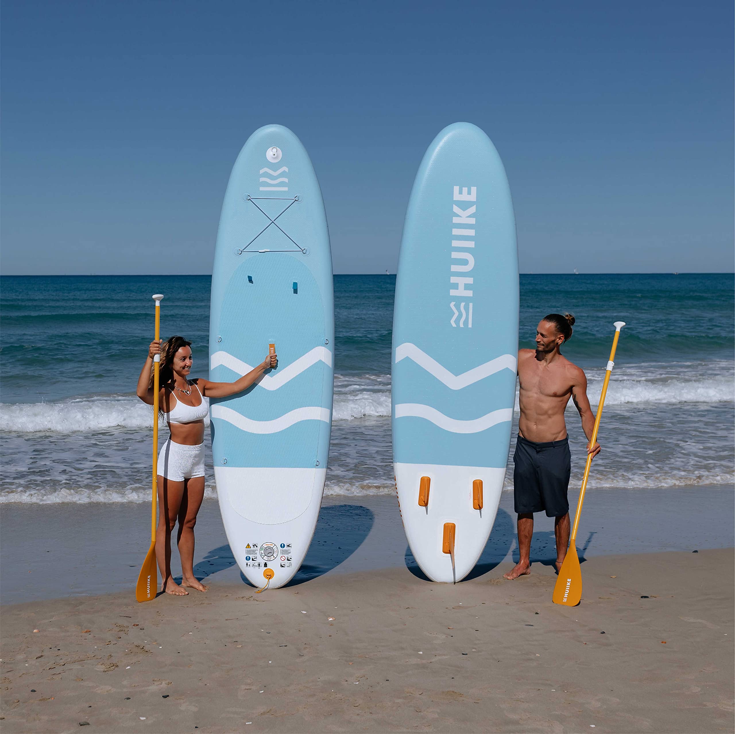 HUIIKE Tabla Paddle Surf Hinchable con Accesorios Incluidos, Remo, Quillas, Inflador. Stand Up Paddle Board Gran Estabilidad y Resistencia. 305 x 84 x 15 cm, Soporta hasta 130 kg — view 8