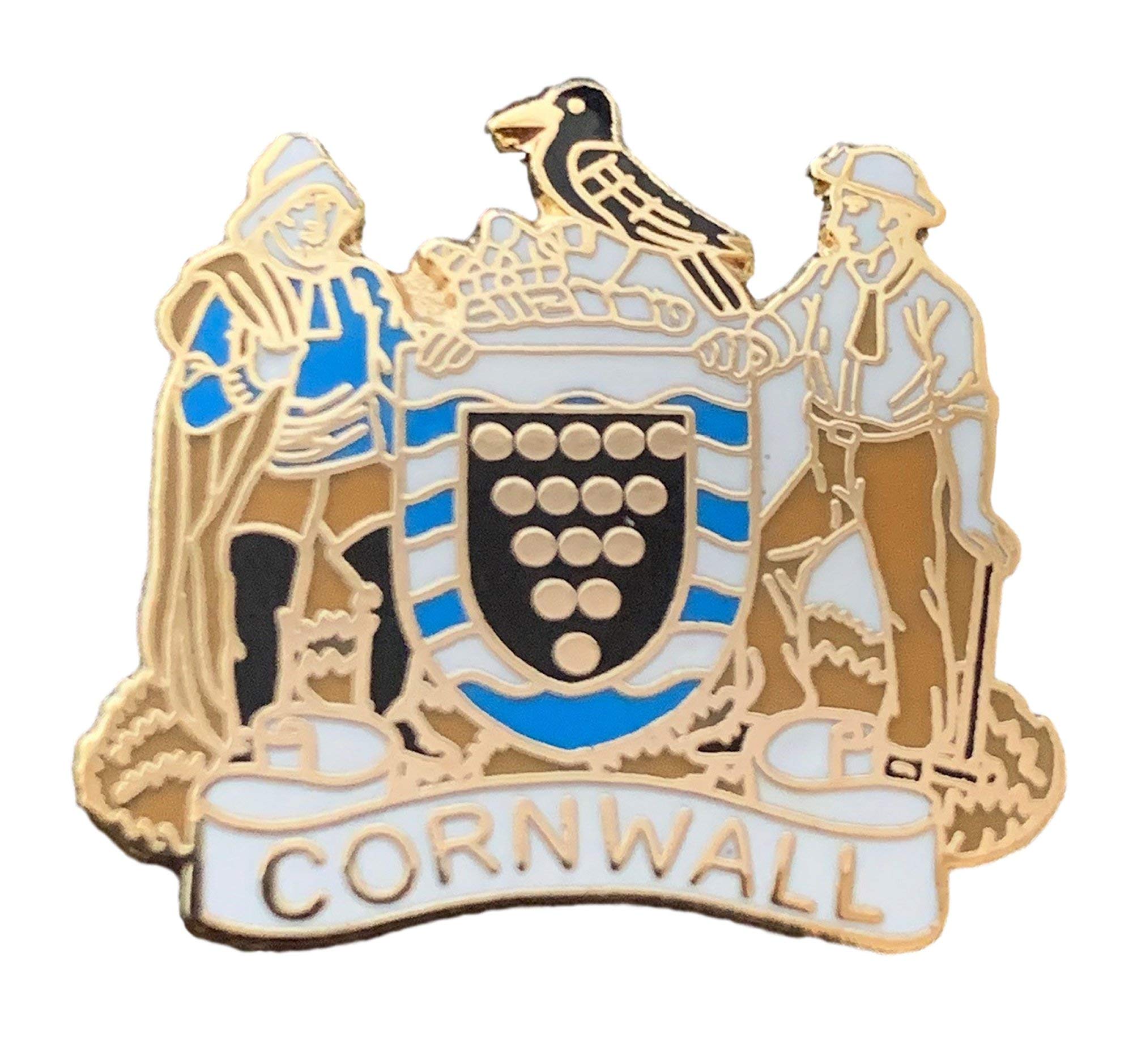 CORNWALL TOWN HARD ENAMEL LAPEL PIN BADGE