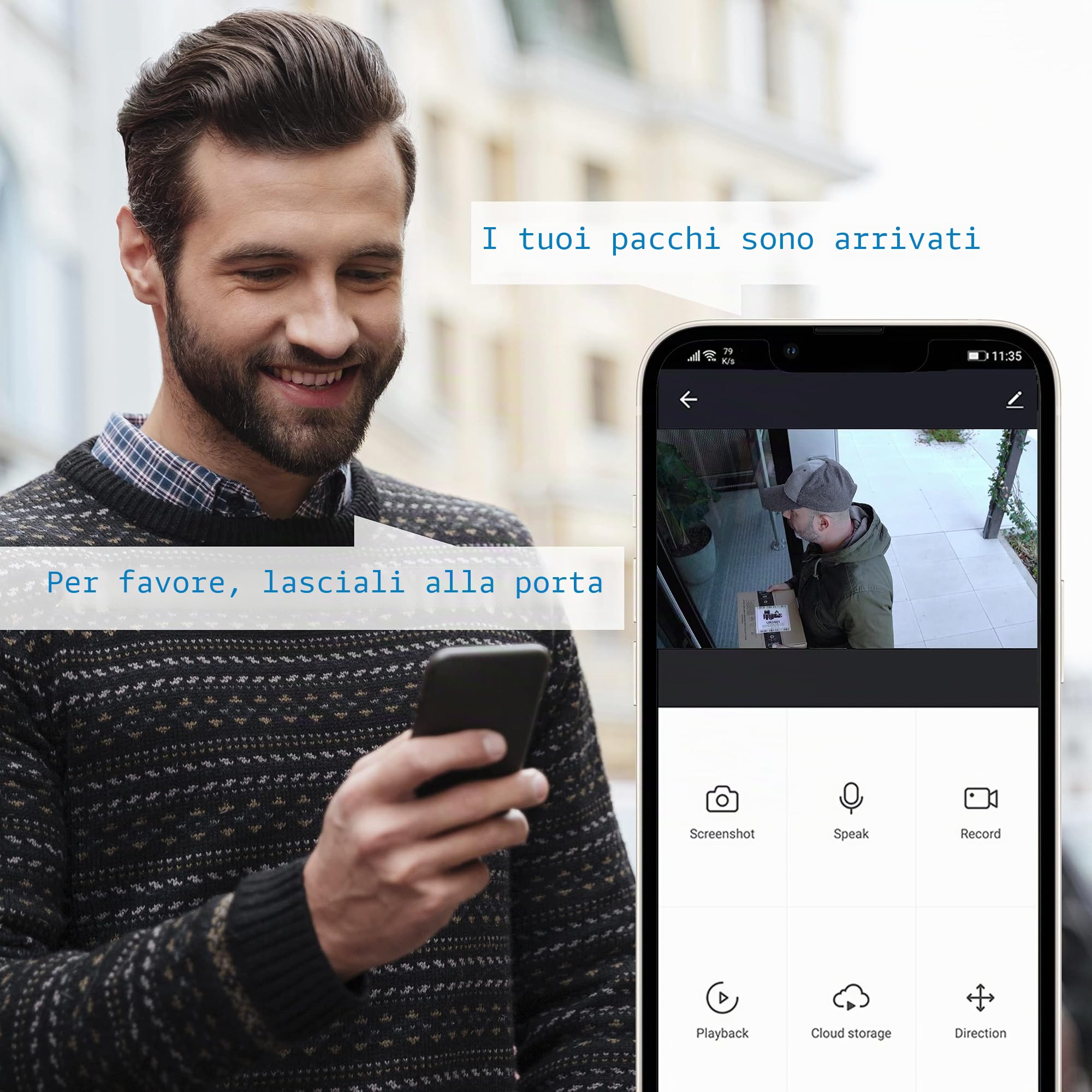 NIVIAN Telecamera WiFi Esterno 2K SUPERHD PTZ – Sorveglianza 360°, Visione Notturna, Audio Bidirezionale | Rilevamento Movimento Intelligente & App Tuya. Sicurezza Domestica Facile e Completa