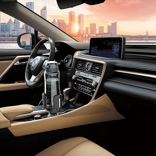 Miniatura 3 de Portavasos y organizador expandible de alta resistencia para automóvil, ajuste universal para botellas grandes, tazas de café, teléfonos, alimentos,