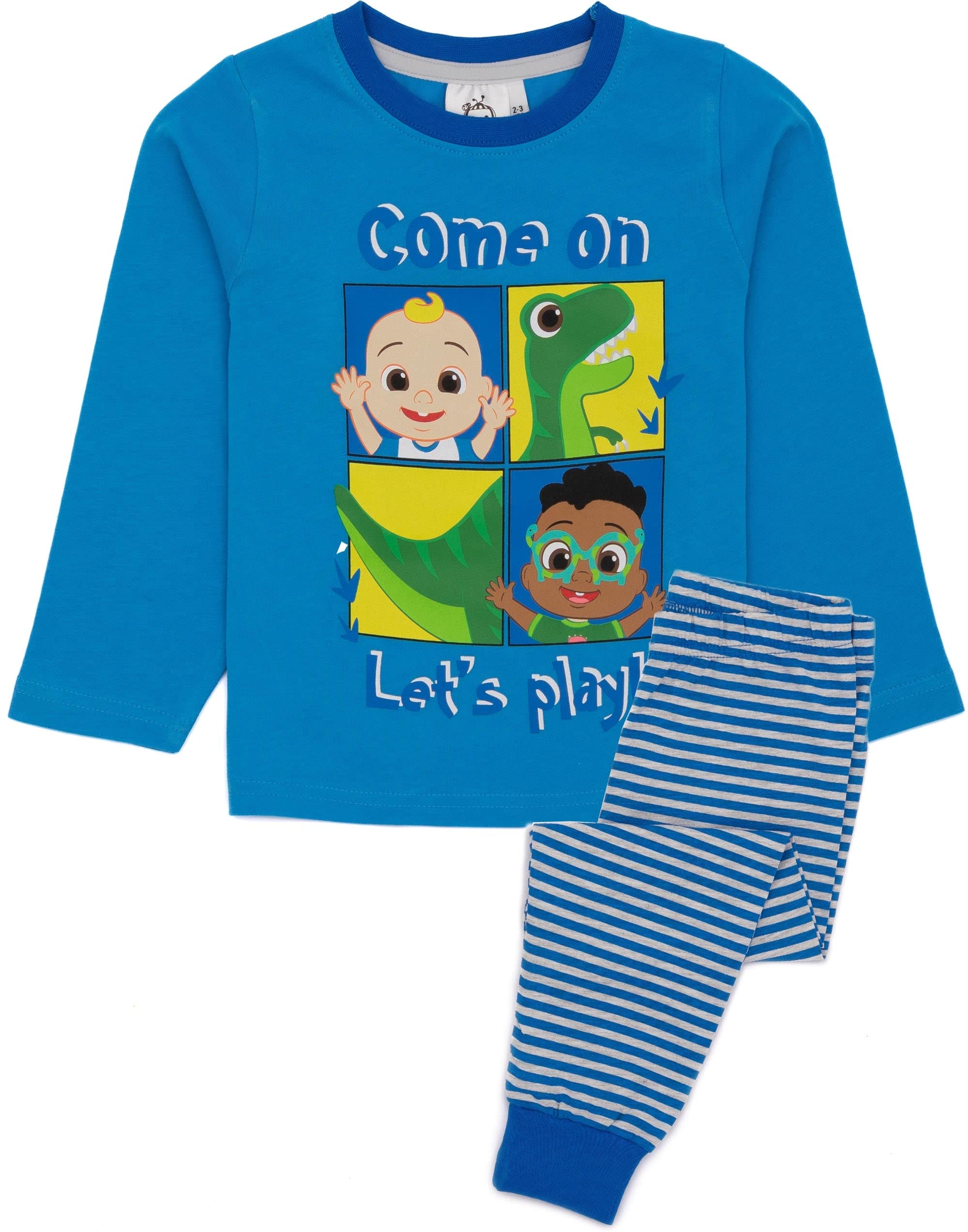 CoComelon Boys Long Sleeve Pyjamas Character Lounge Pants and T-Shirt PJ  Set Kids Clothing PJs Pajama Loungewear Nightwear Cosy Gift Merchandise