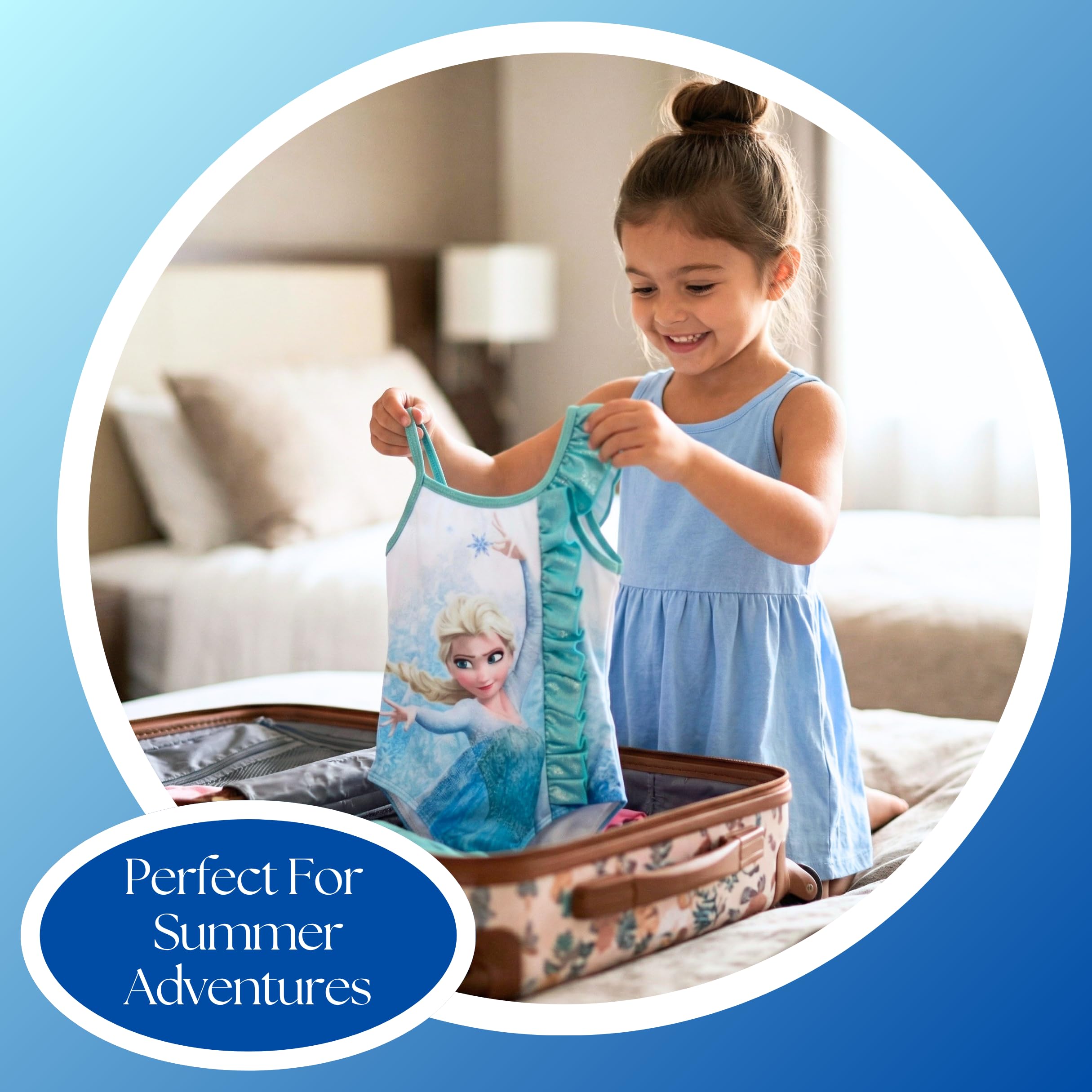 Disney Frozen Bañador para Niña, Diseño Elsa y Olaf Bañador de Una Pieza Verano Infantil, Tallas 3 a 8 Años — view 5