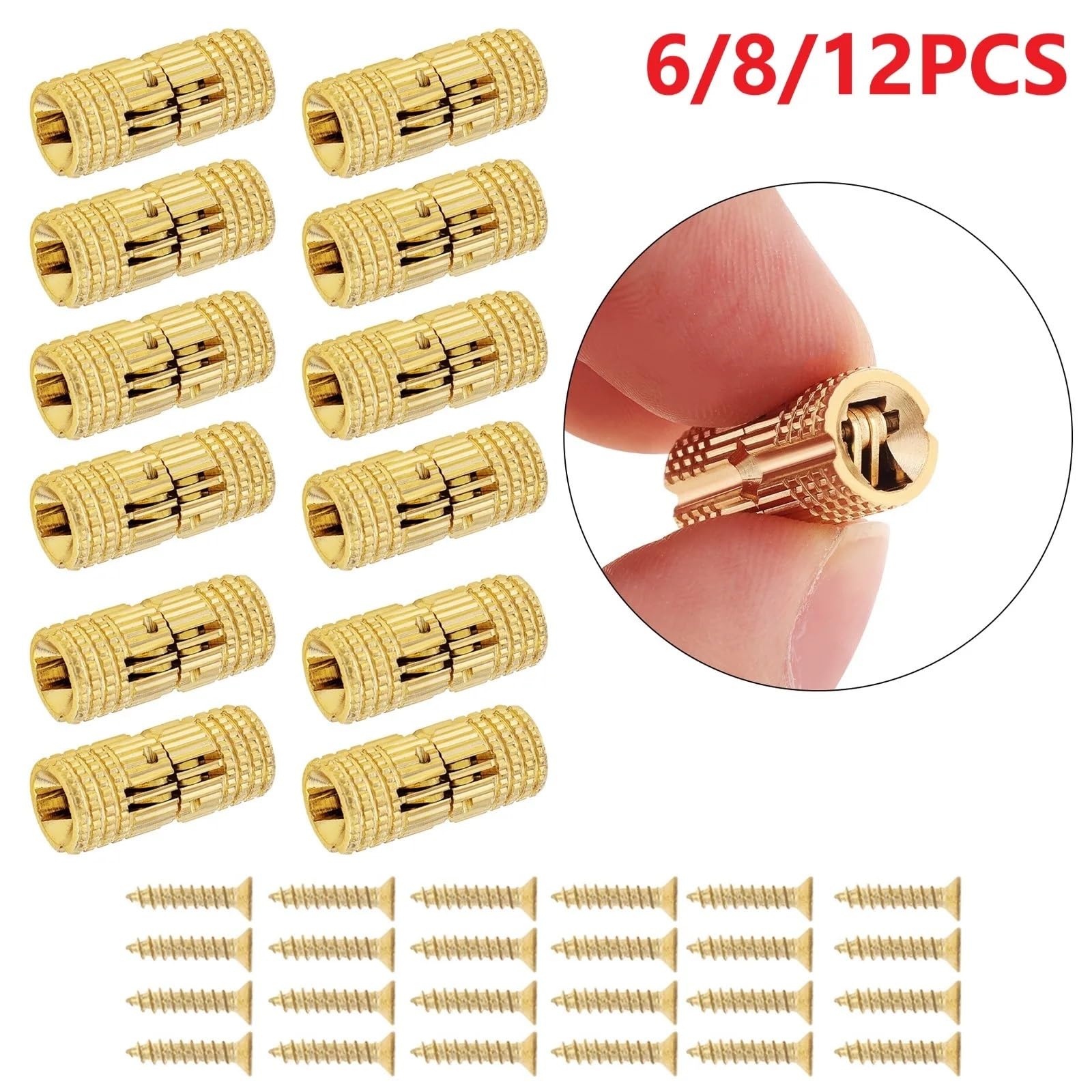 Tonnenscharniere, 8 Mm, 6–12 Stück, Verstecktes Messing for Schmuckkästchen Und Schranktüren, 180 Grad Offen(12pcs)