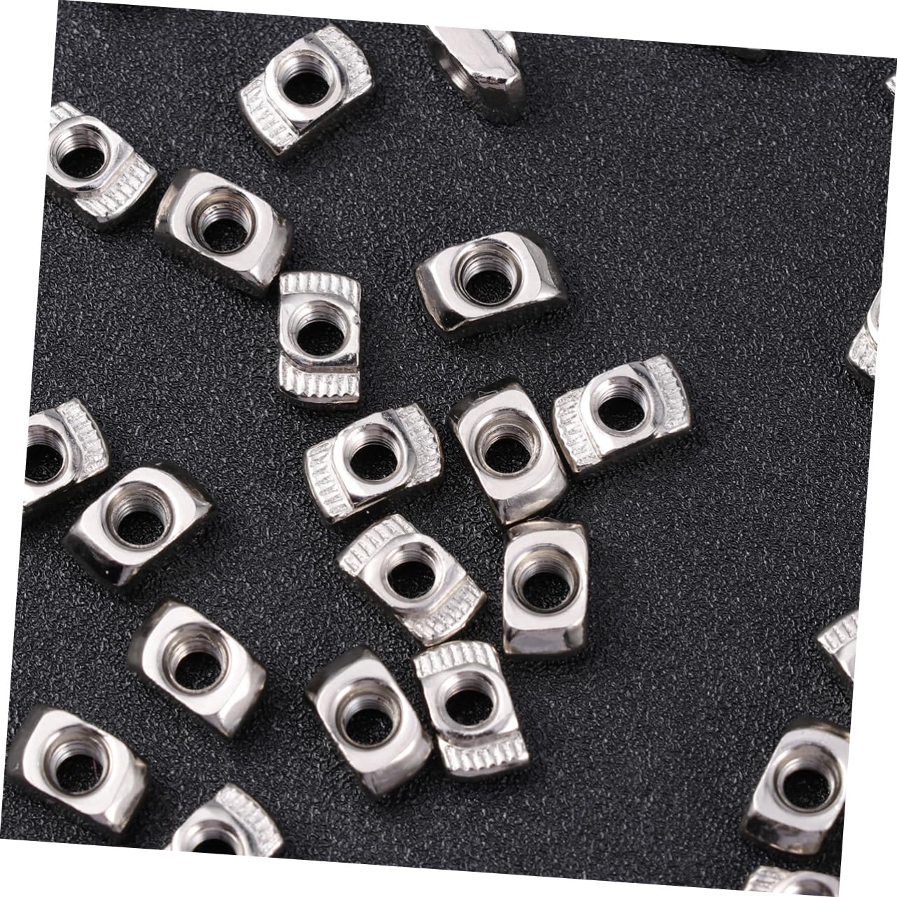 HOLIDYOYO 100Pcs Nut for Aluminum Extrusions Plated Threaded Inserts for European Profiles Easy to Install
