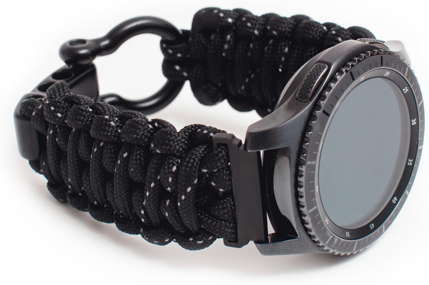 FireLine 22mm Paracord Watchband Tactical Band for Emergency and Survival | Firefighter Owned | Stainless Steel | Fits Samsung Gear S3