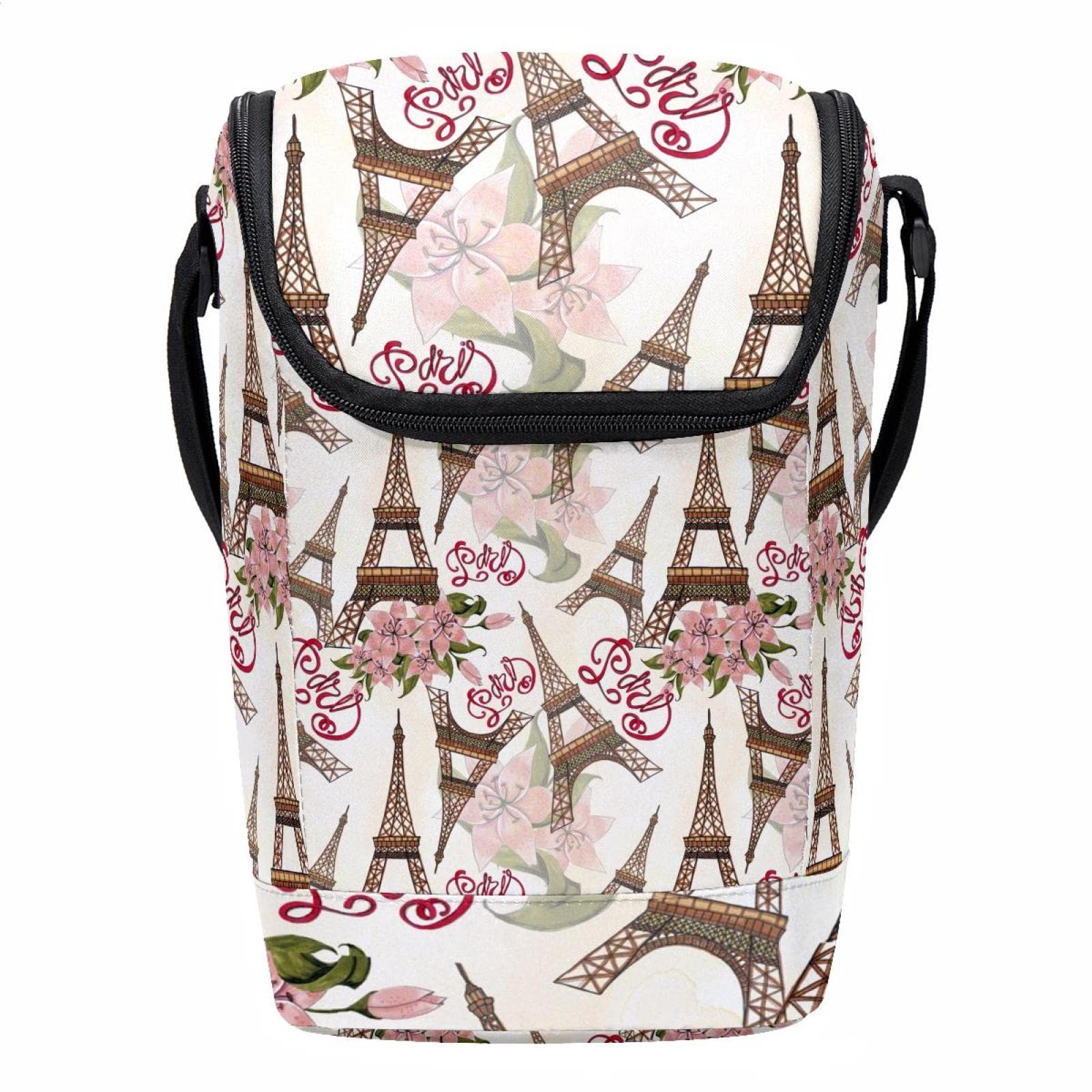 Bolsa de almuerzo con diseño floral para transportar comida casera de forma ligera