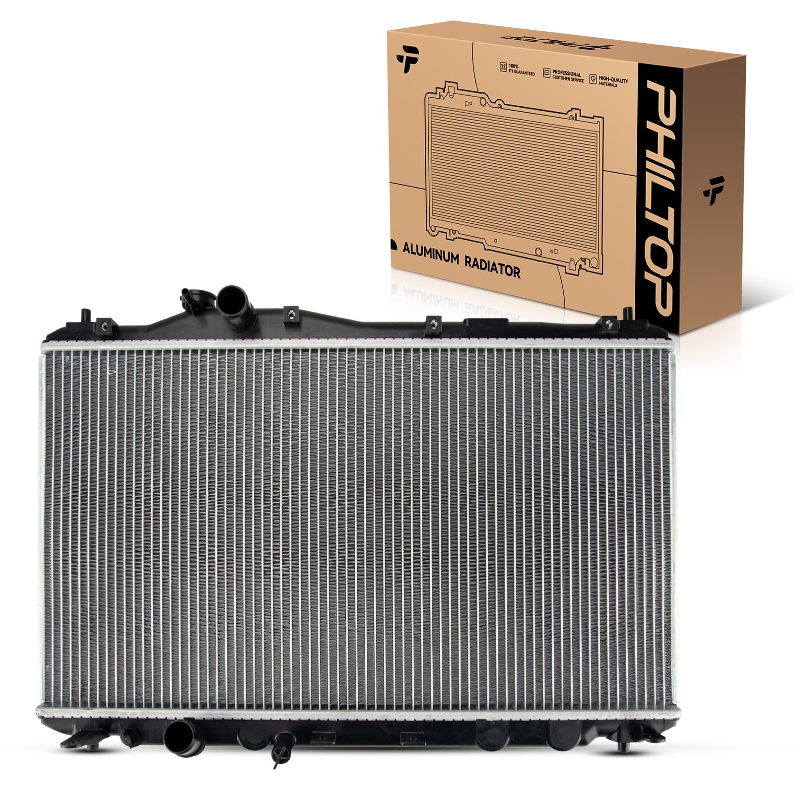 PHILTOP Core Radiator Compatible with 2012-2015 Civic 1.8/2.4L(2012-2013 USA or Canada Built ONLY) 2013-2015 ILX 2.4L