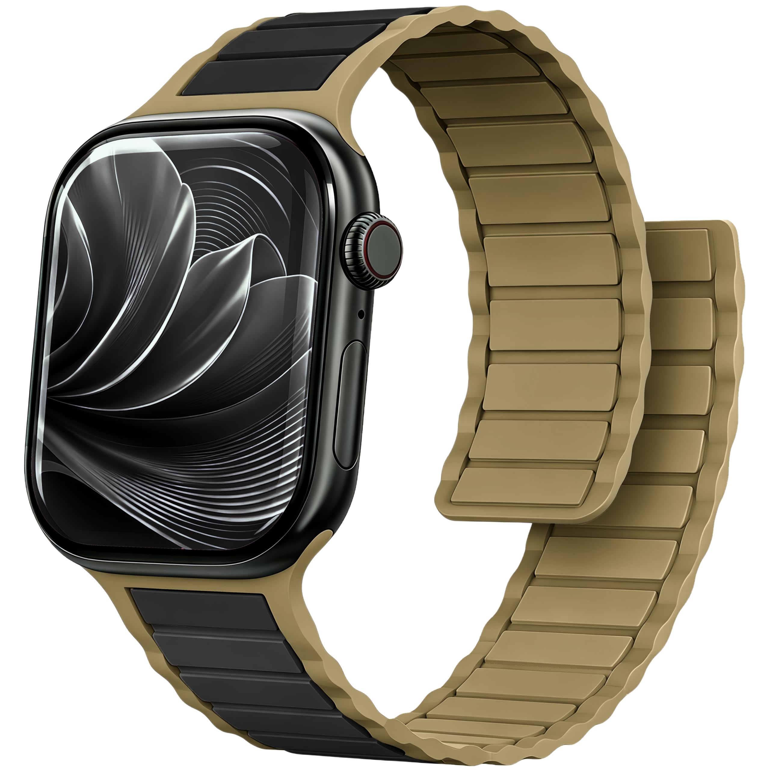 Magnetic Silicone Band Compatible with Apple Watch Bands Women Men 38-49mm | 38mm 40mm 41mm 42mm 44mm 45mm 46mm 49mm Magnetic Waterproof Wrist Band for iWatch Series 11 10 9 8 7 6 5 4 3 2 1 SE Ultra