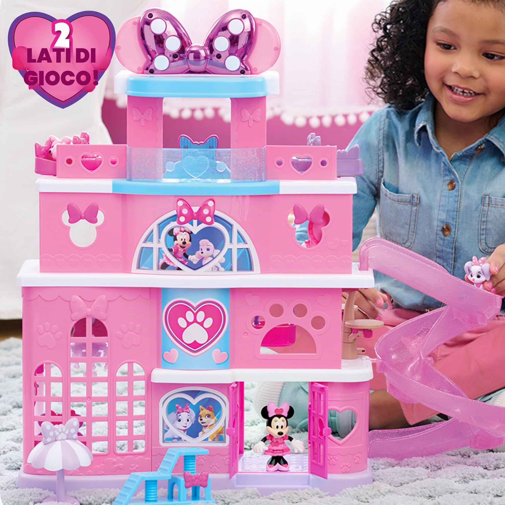 Just Play Disney Jr. Minnie Mouse - Set da gioco per animali domestici, 50 cm, 23 pezzi inclusi, dai 3 anni in su