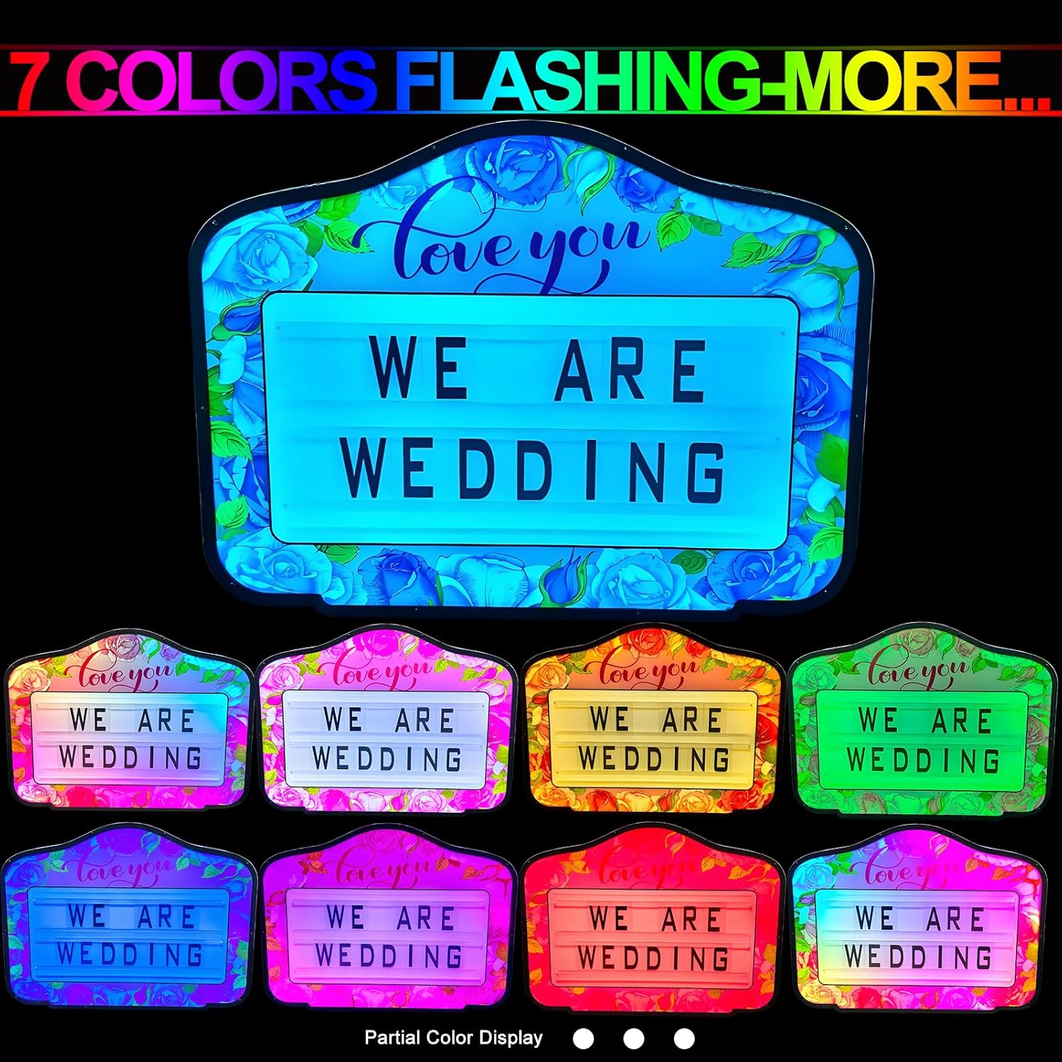 Marry Me Light Up Sign with Pink Roses – LED Proposal Letter Board for Marriage Engagement, Wedding & Bachelorette Party Decorations | Includes 4 Sets of Letters & Numbers, Handheld Light Box for Couples