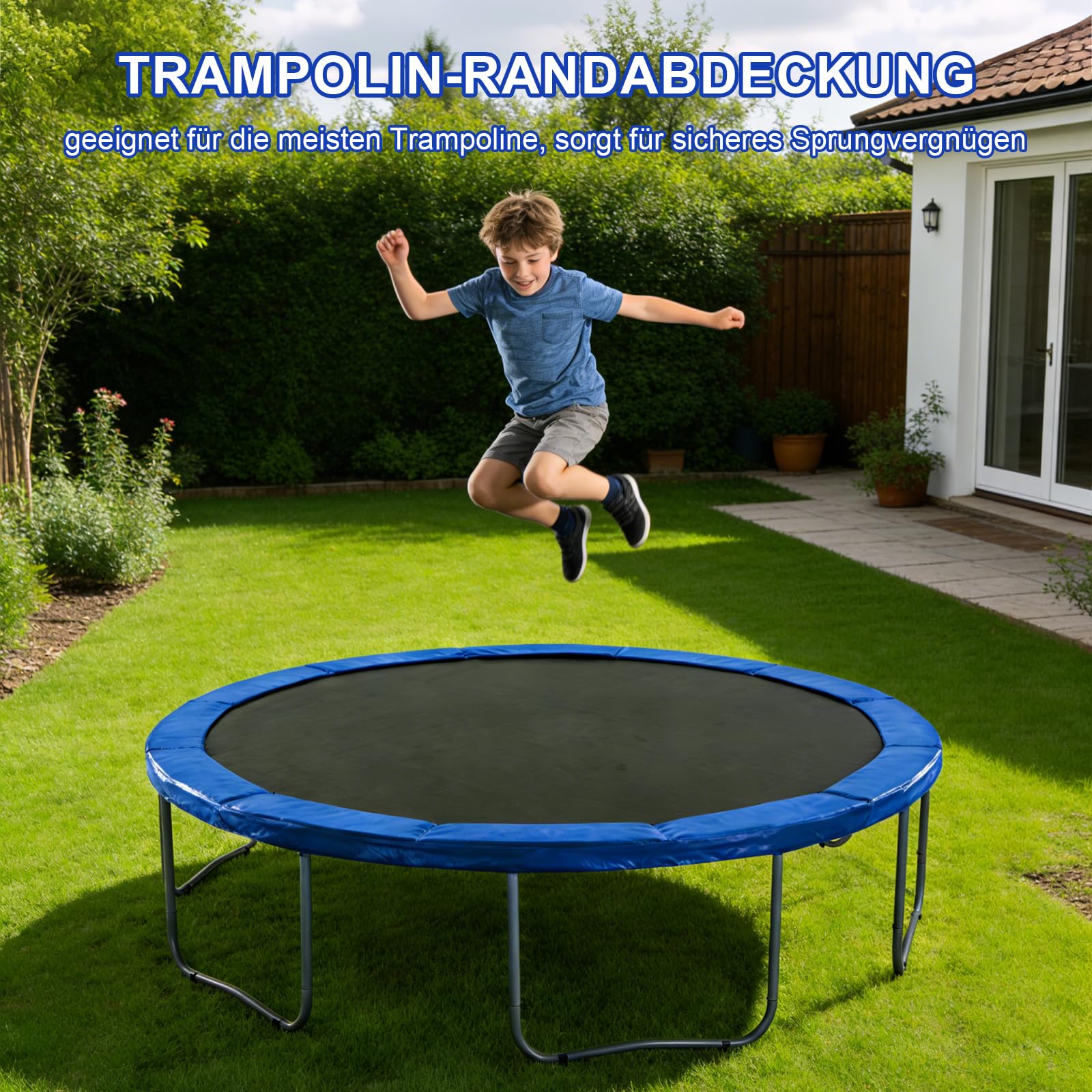 Storystore Trampolin Randabdeckung 306cm Außendurchmesser Federabdeckung Trampolin Umrandung Wetterbeständig UV-beständig Reißfest Trampolinzubehör Randschutz