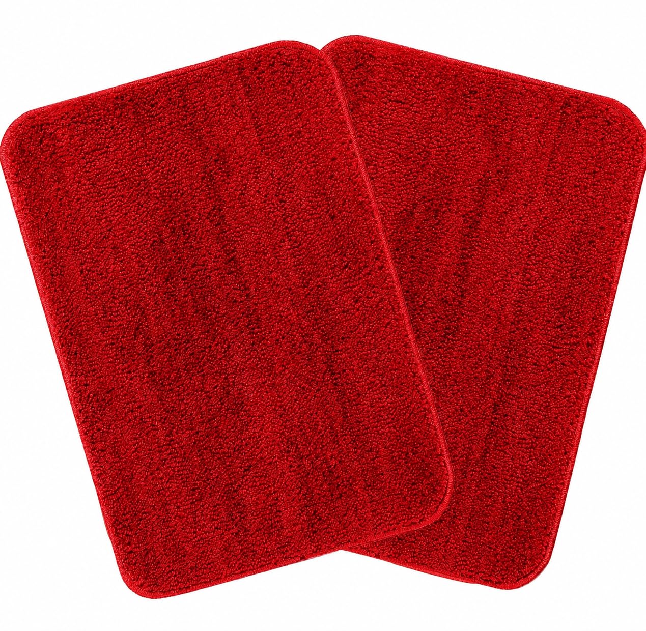 BVM Bathroom Mats Pack of 2, Anti Slip, Soft Absorbent Floor Mats for House| Plush Door Mats for Entrance| Modern Washable Bath Mat for Bathroom & Living Area (Colour - Red)-image-22