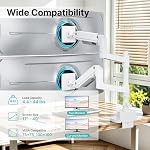 PEGZONE Arme de double moniteur pour 17-49-49, Moniteurs ultralarge, Supports de double moniteur lourd 44 lbs, support de bureau vertical à gaz de ressort à mouvement complet, 75/100 VESA Mont, blanc