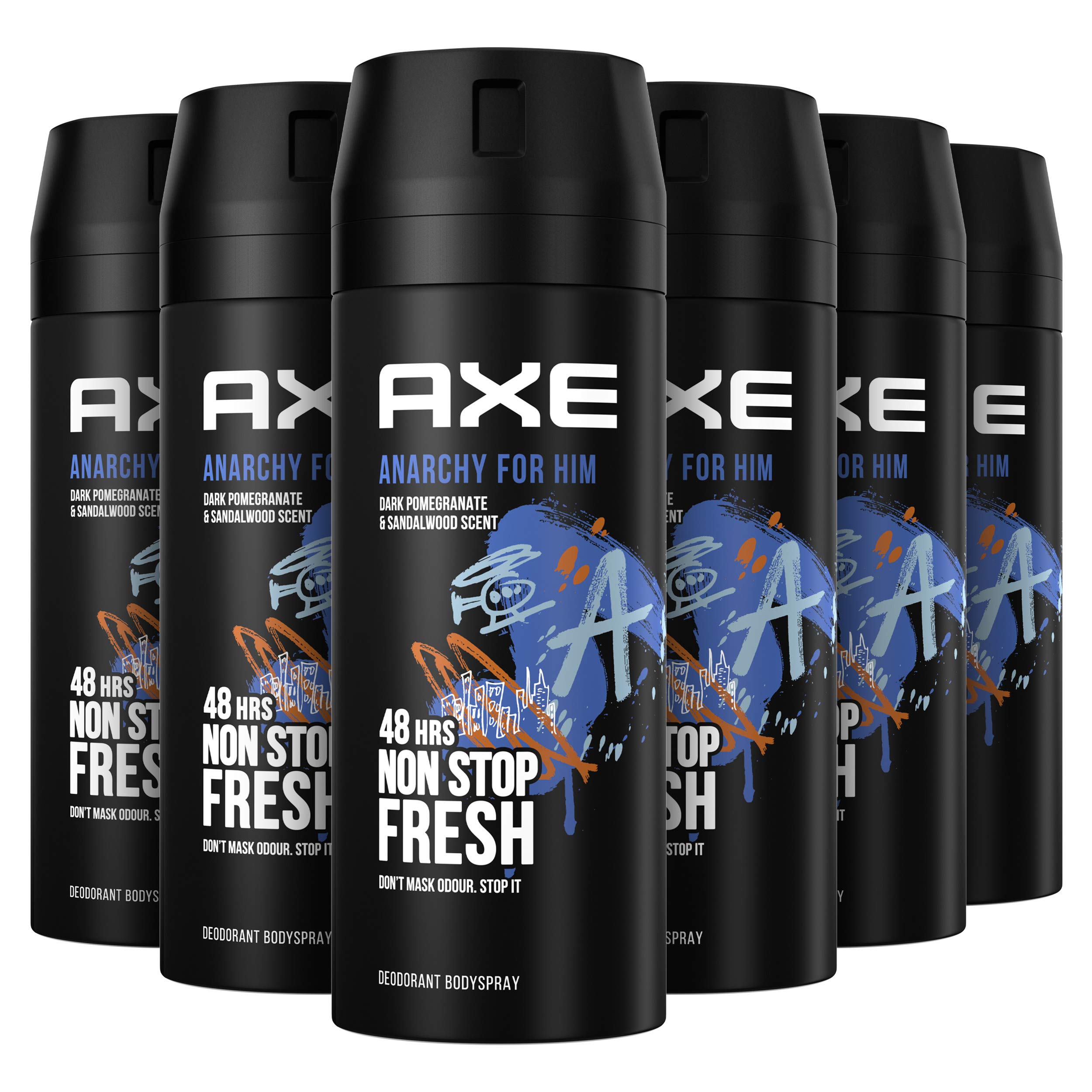 AXE Deodorant Bodyspray Deodorant Bodyspray Anarchy for Him 6 x 150 ml
