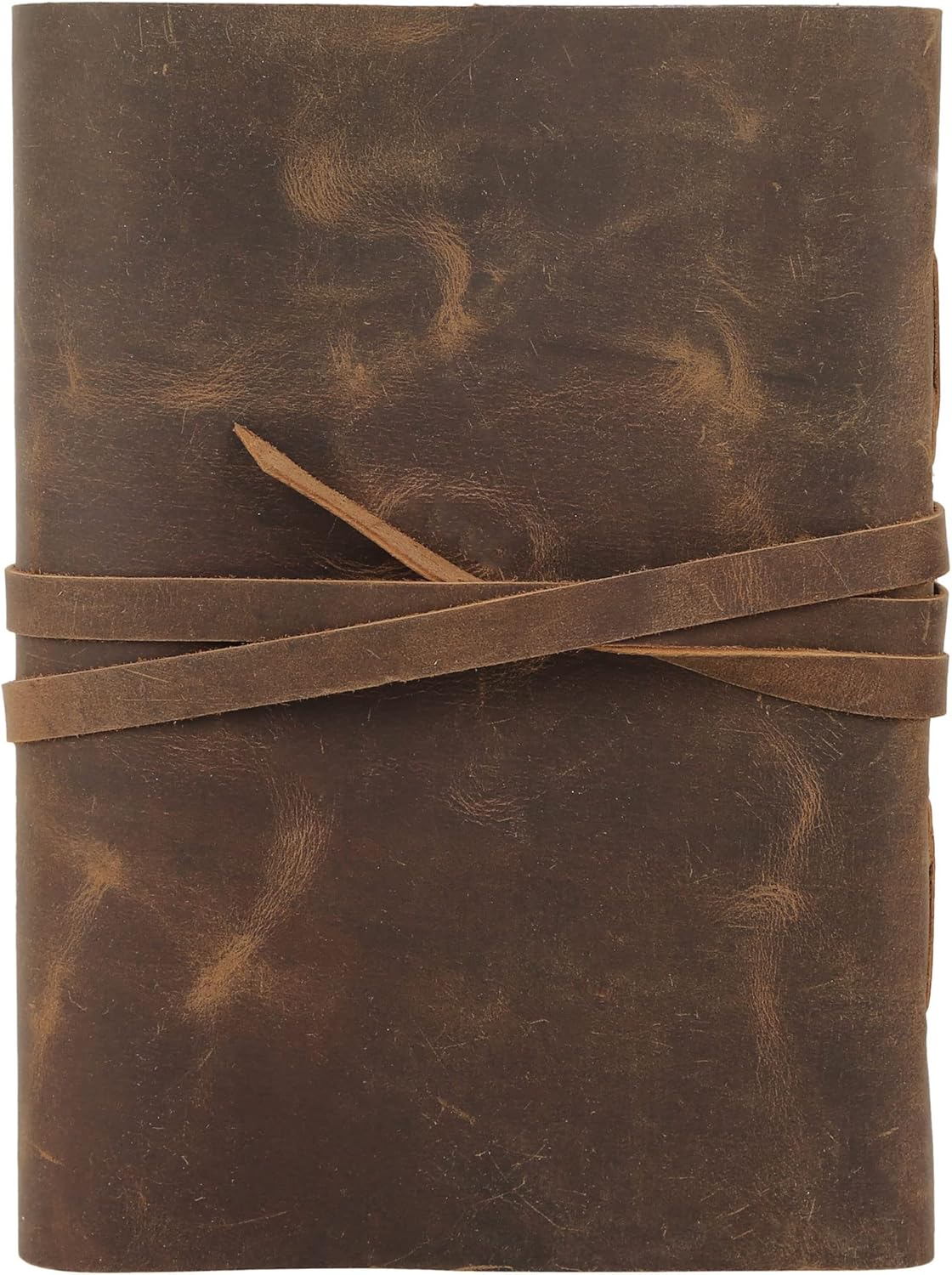 KomalC Handmade Leather Journal | Writing Notebook Diary | Bound Daily Notepad For Men & Women Unlined Paper Medium, writing pad for artist, sketch