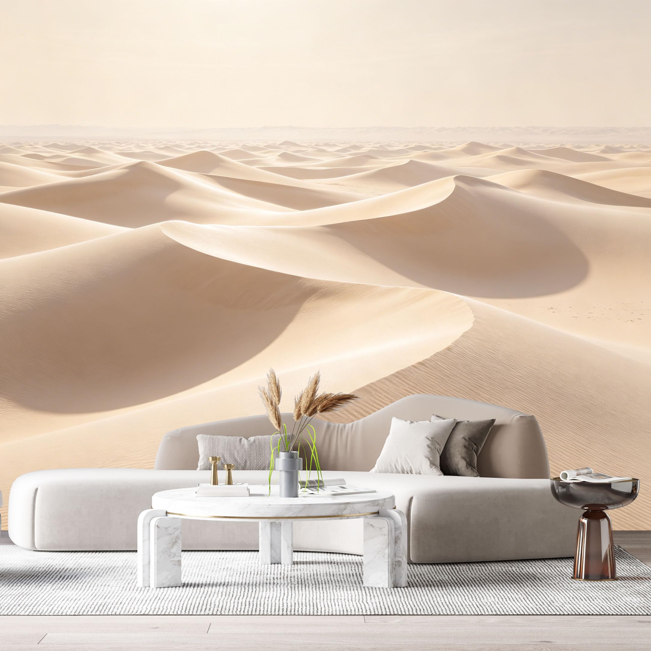 Custom Size Wall Murals Desert Landscape Sand Dunes Minimalist Light Shadows SelfAdhesive Wall Fabric Removable Large Wallpaper for Photo Living Room