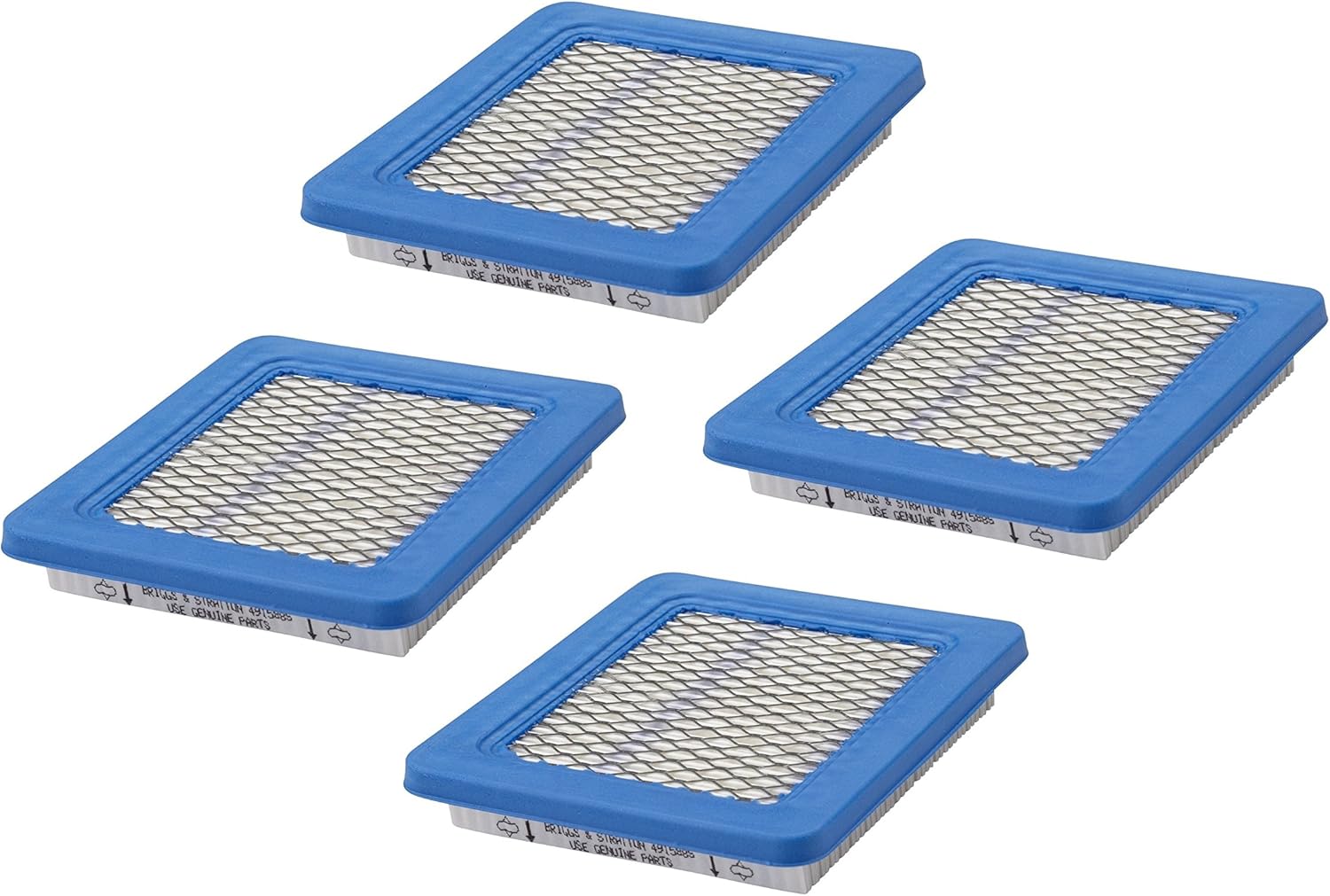 Briggs & Stratton 491588S Pack of 4 Flat Air Filter Cartridges