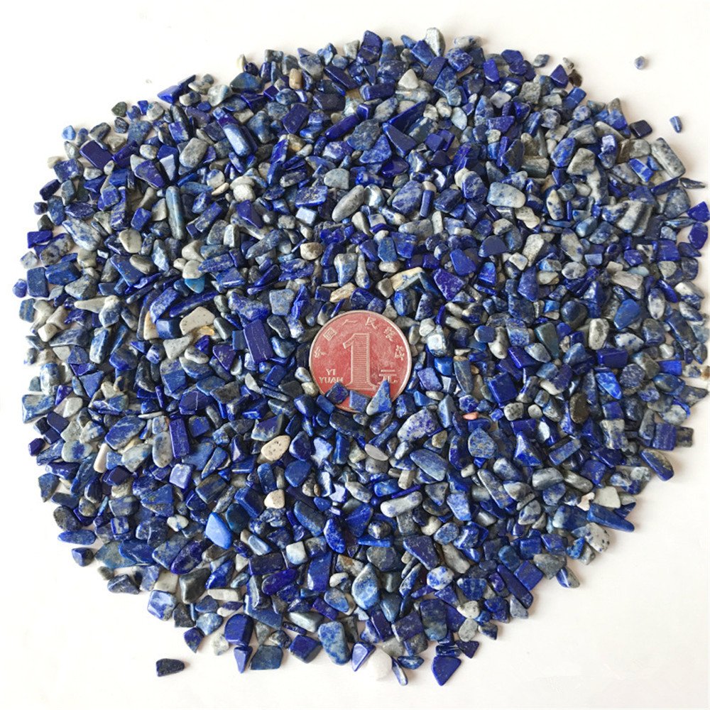 1 lb Natural Lapis Lazuli Crushed Stone Healing Reiki Crystal Irregular Shaped Stones Jewelry Making Home Decoration