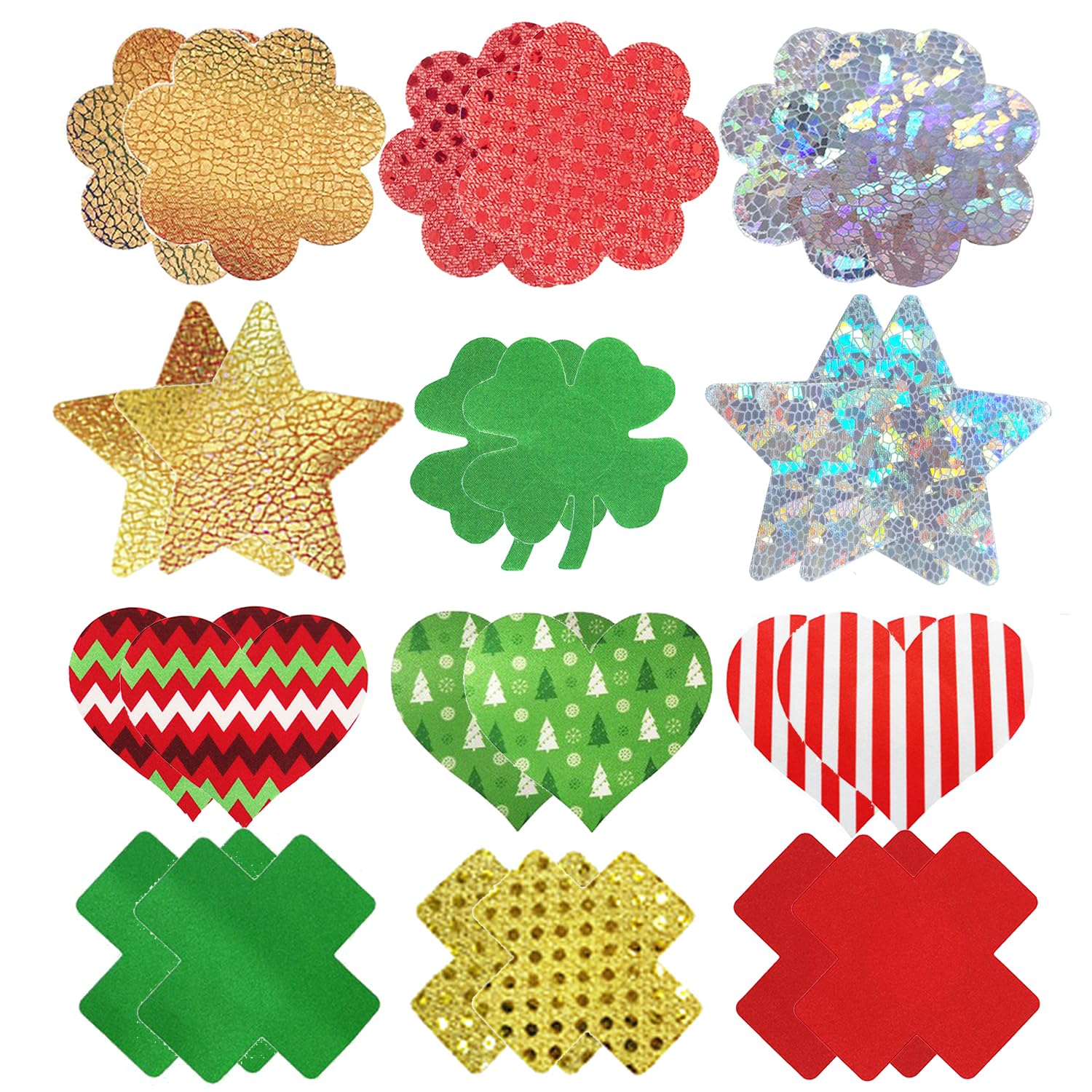 Celamirio Disposable Pasties Nipple Covers, 12 Pairs, One Size