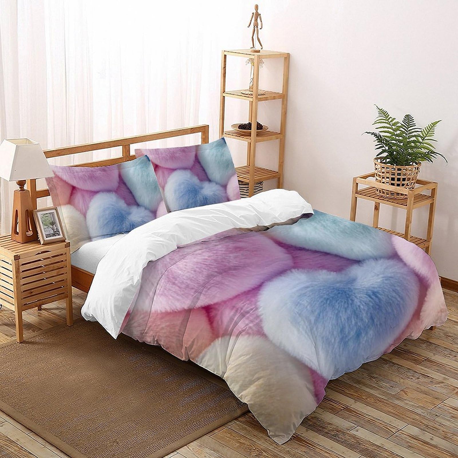 Housse de couette 200x200cm microfibre anti-plis imprimé 3D