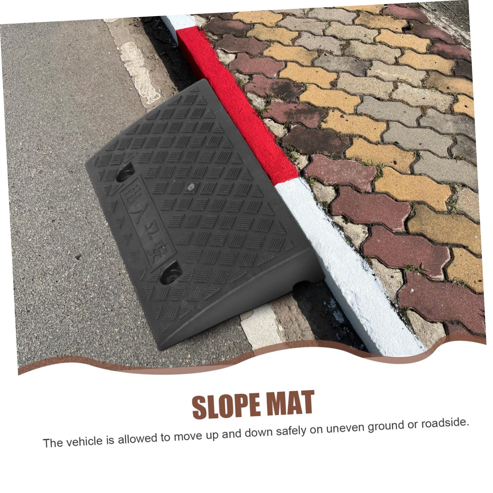 Rampa Antiscivolo in Plastica o e Soglia Gomma Portatile Nera Resistente Pratica Gradini e Accesso Disabili in Casa Auto