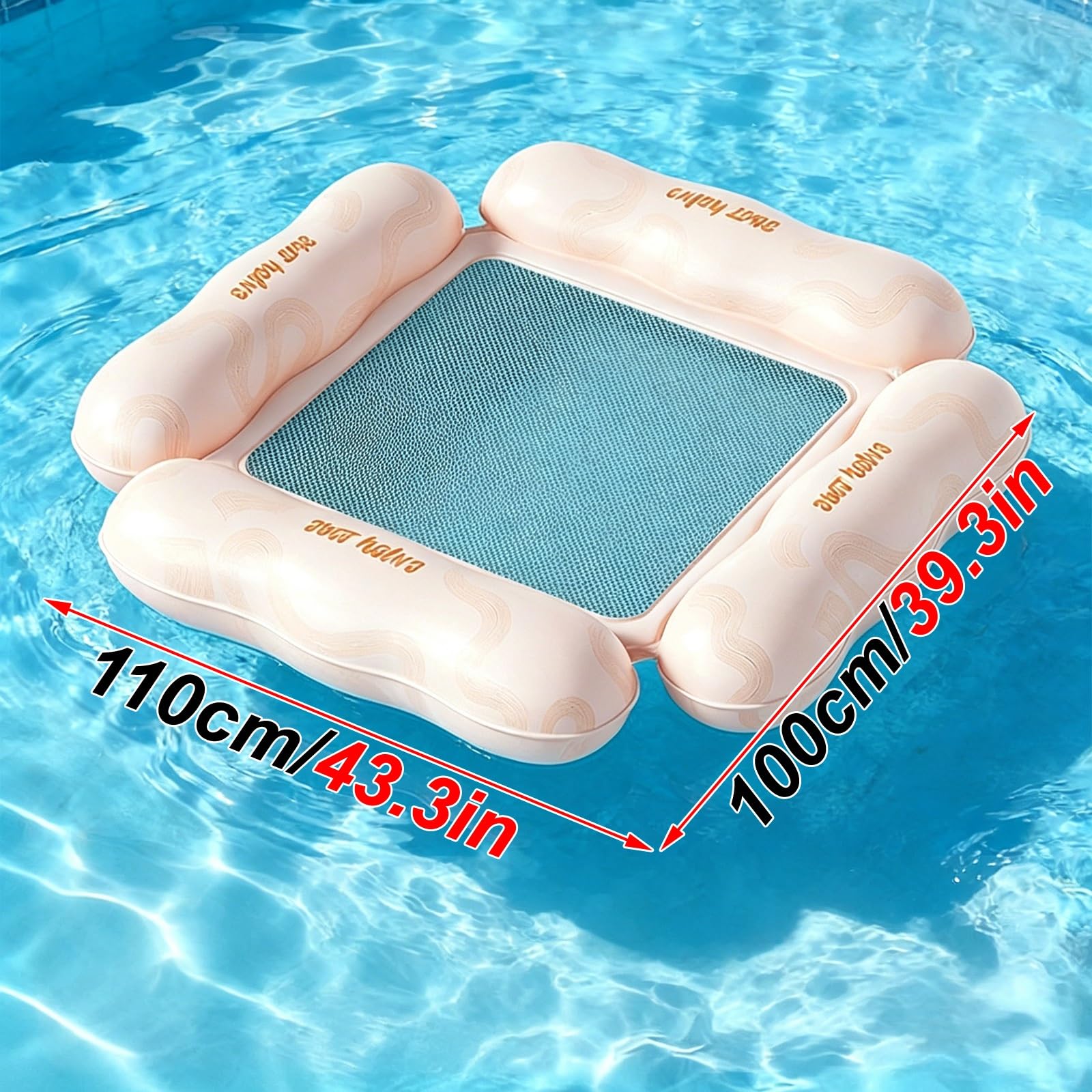 Bouee Piscine, Fauteuil Flottant pour Piscine avec 4 Chambres À Air Indépendantes et Un Système de Ventilation Central en Maille, Idéale pour Les Lacs et la Plage