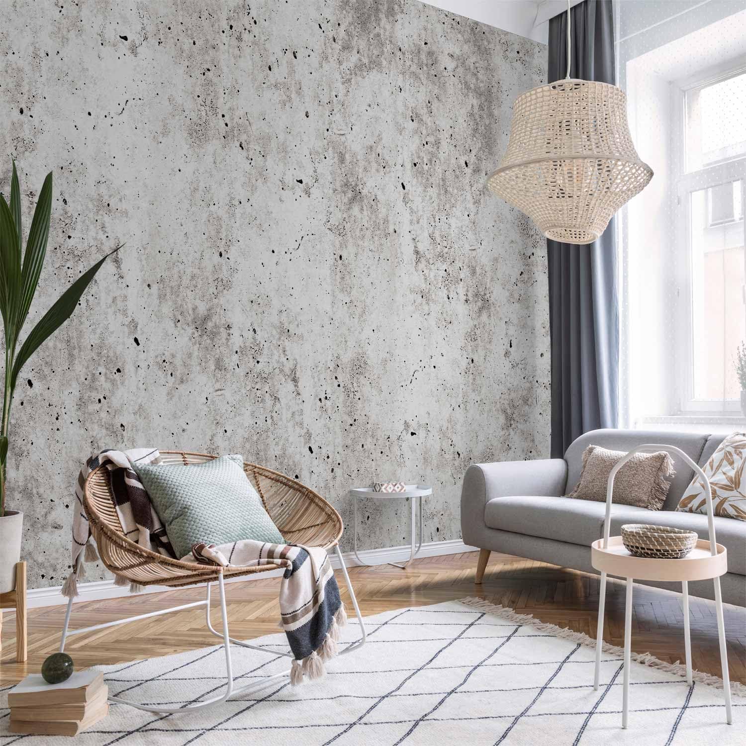 murando Fotomurales autoadhesivo Beton Optica 343x256 cm Papel Pintado | Decoración de Pared Murales Pegatina decorativos adhesivos 3d moderna de Diseno Fotográfico moderno