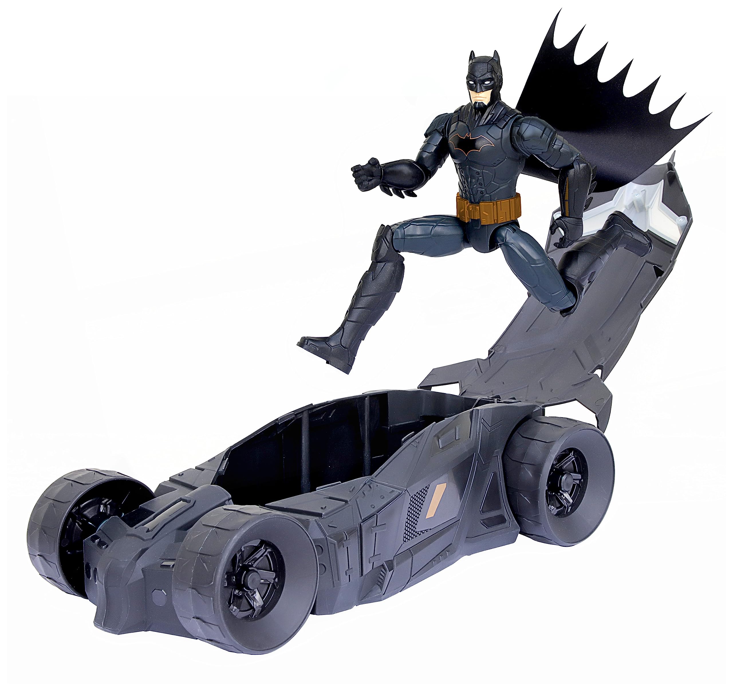 DC Comics - Pack Figura Batman Y BATMÓVIL - Figura de Acción de 30 cm y Coche Batman - Superheroes Juguetes - 6064628 - Juguetes Niños 3 Años +