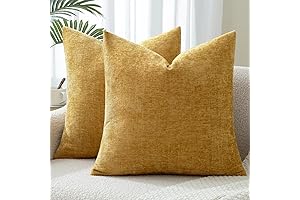Woaboy Pack of 2 Gold Pillow Covers