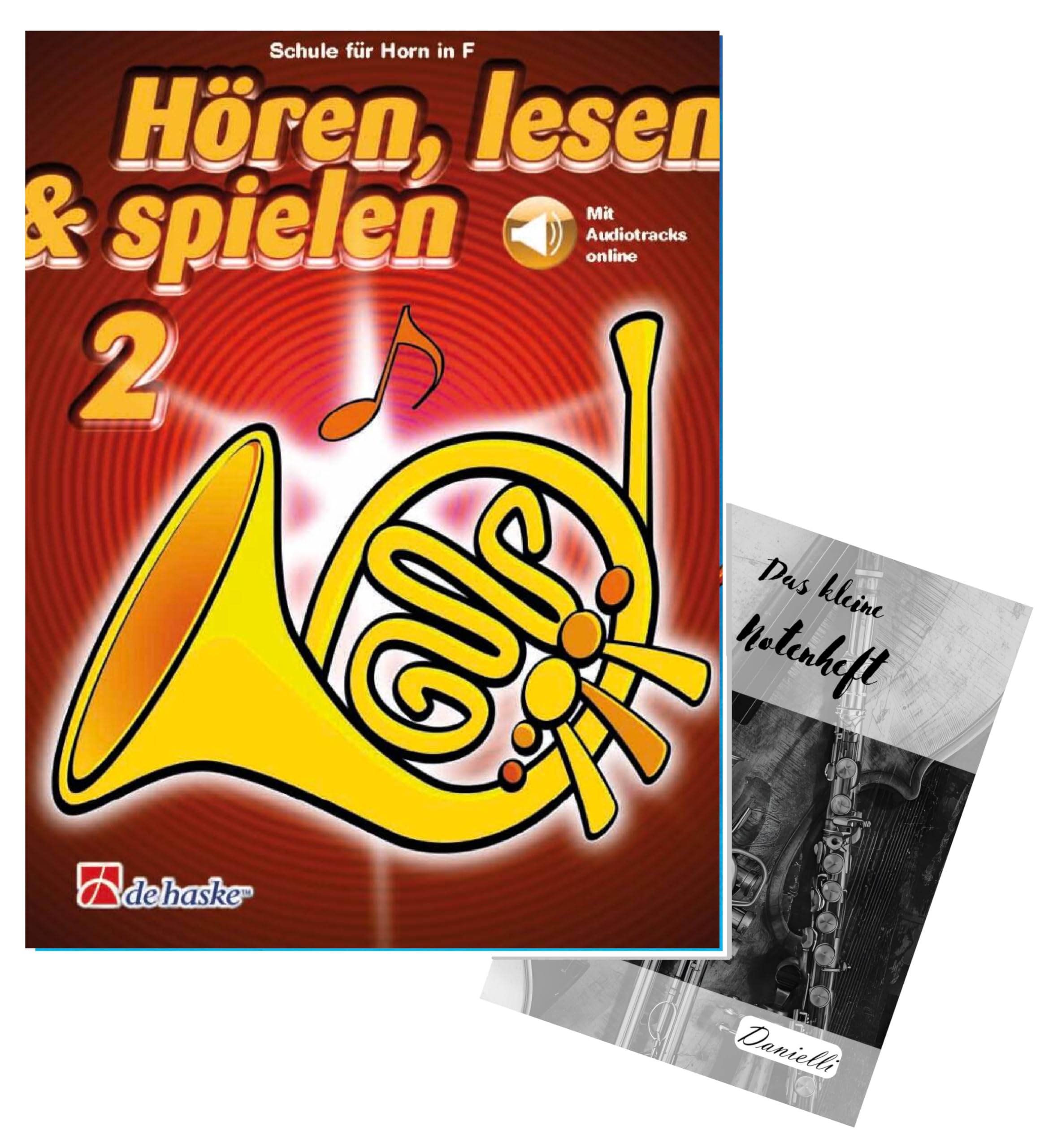 Danielli Jaap Kastelein: Hören, Lesen & Spielen Band 2, Hornschule für den Einzel-und Gruppenunterricht, Ausgabe mit Online-Audio und Notenheft, 9789043164368, DHP1001996-404