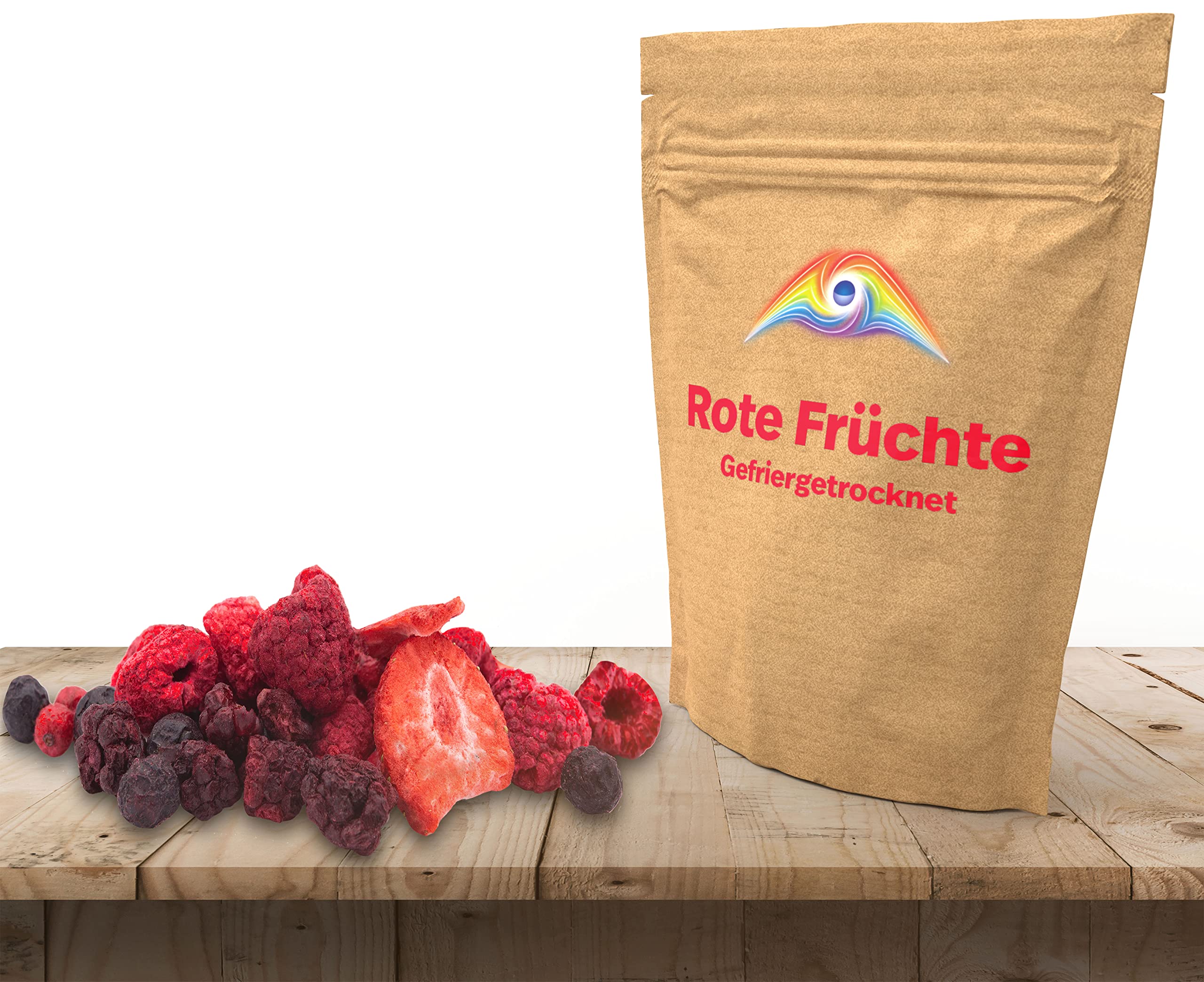 HYMOR GEFRIERGETROCKNETE FRÜCHTE - 2kg - Mix aus Himbeeren Erdbeeren Kirschen schonend gefriergetrocknet, crispy Früchte getrocknet mit intensiv-aromatischem Geschmack und voller Inhaltsstoffe