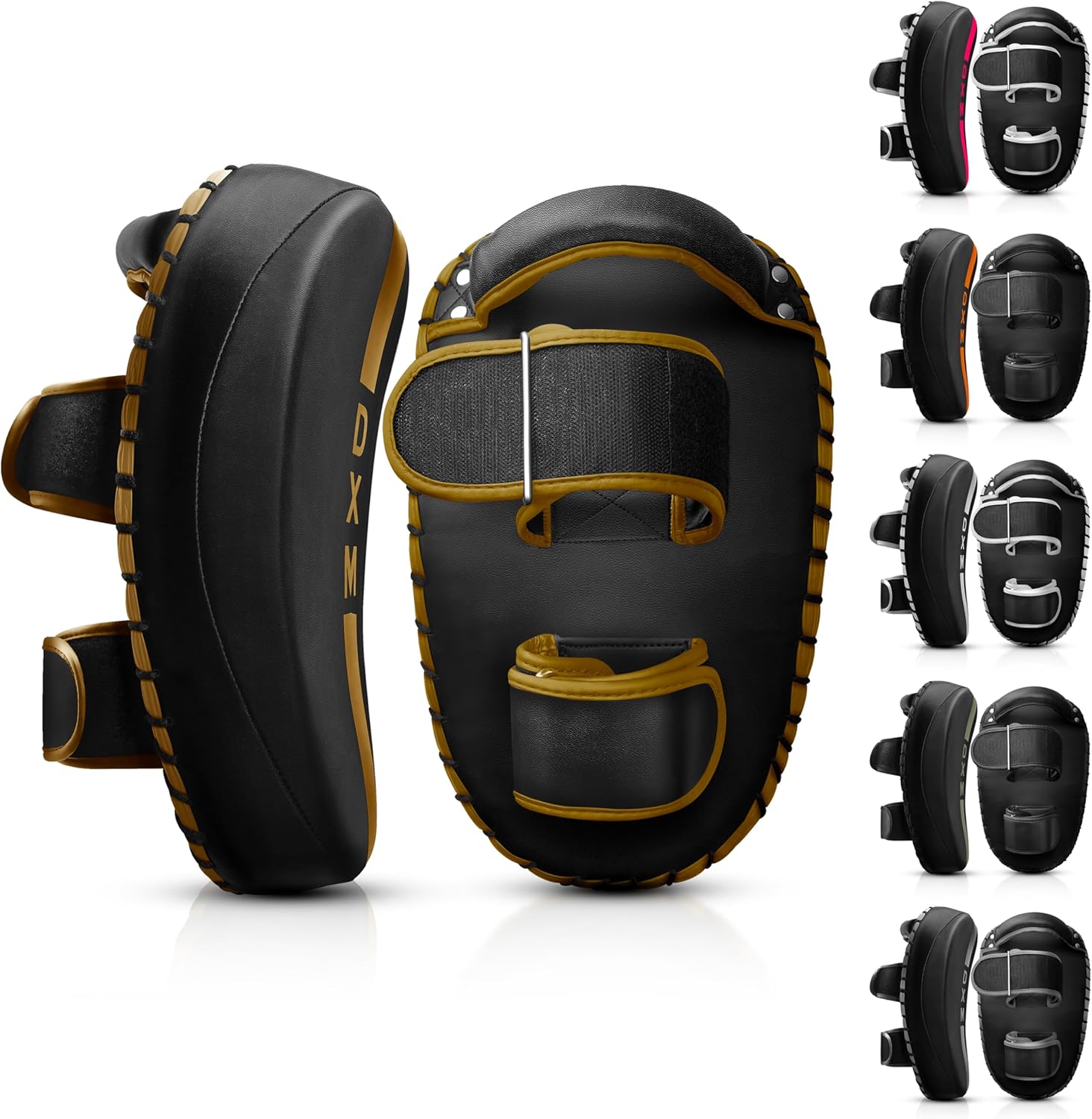 DXM SPORTS Muay Thai Pads Kickboxing Equipment Martial Arts Training Kick Pads for MMA, Taekwondo, Karate – Ideal for Kicks, Knees and Punches in Martial Arts Training (ONE PAD ONLY)