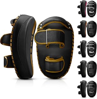 Almohadillas para Muay Thai Equipo de Kickboxing Almohadillas para entrenamiento de artes marciales para MMA, Taekwondo, Karate - Ideal para patadas, rodillas y puñetazos en el entrenamiento de artes marciales (SOLO UNA ALMOHADILLA)
