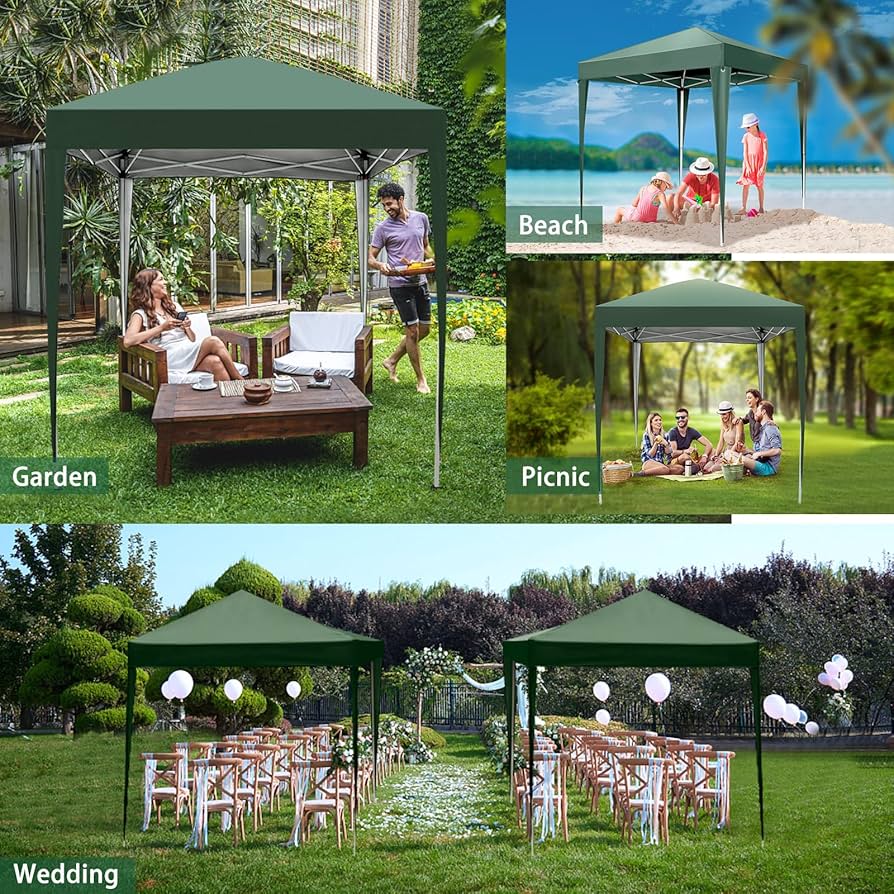 野外一人用天幕超軽一人用天幕雨止め自働天幕セット Amazon.com : Outvita 6.5x6.5ft Pop Up Canopy Tent, Outdoor